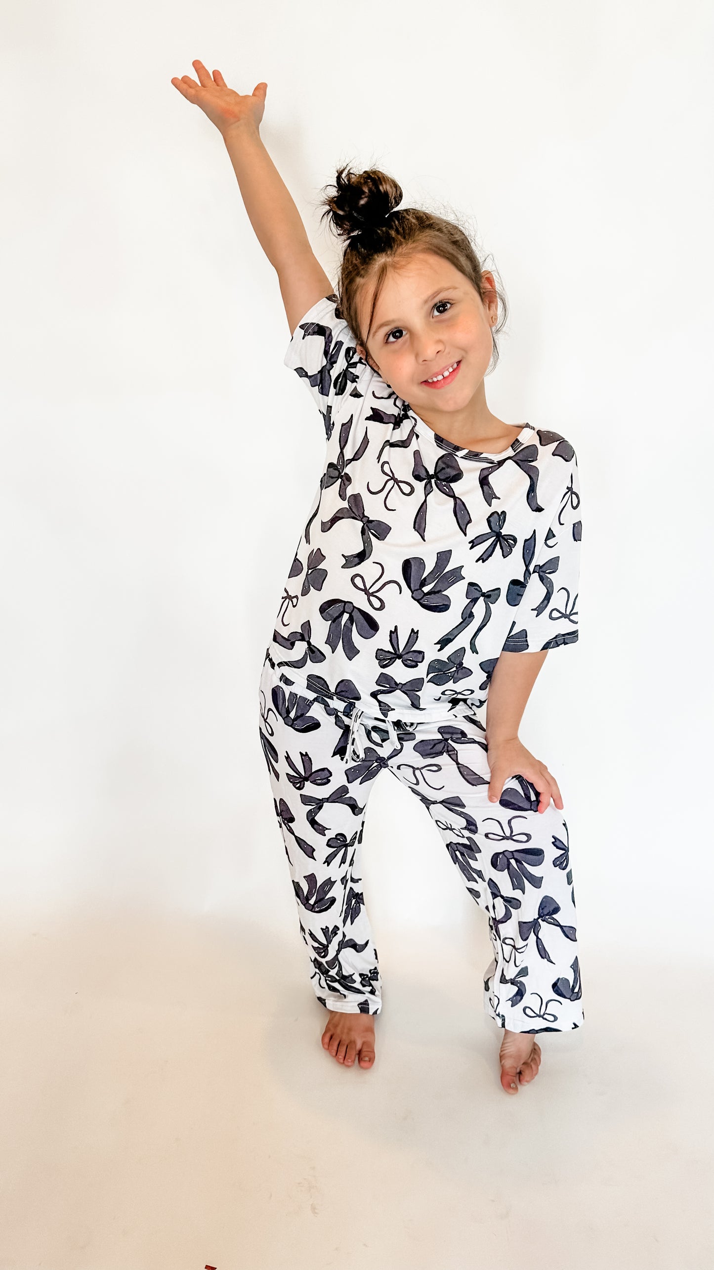 Demure Bows - Kids 2Piece Pants Set