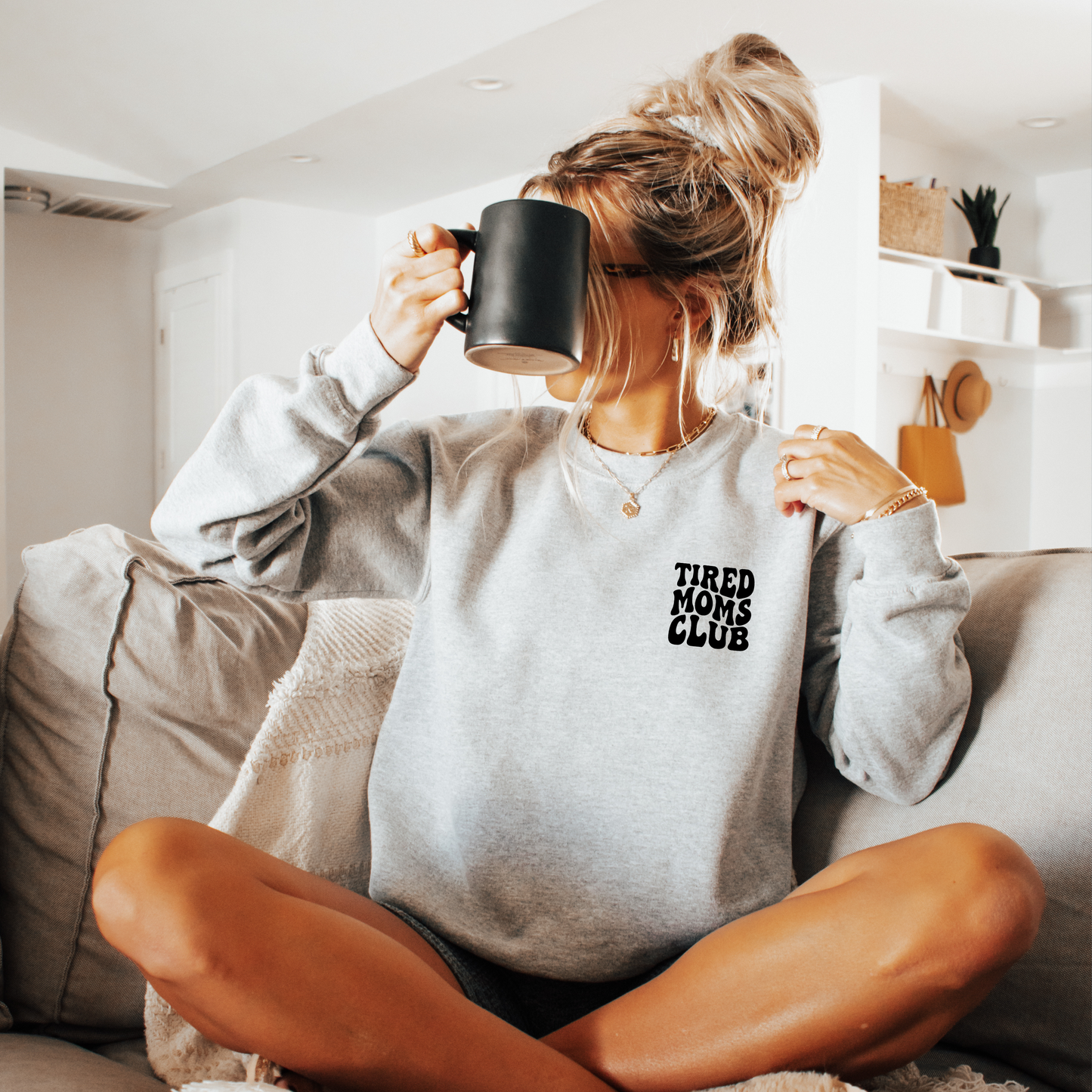 Tired Moms Club - Ash Crewneck