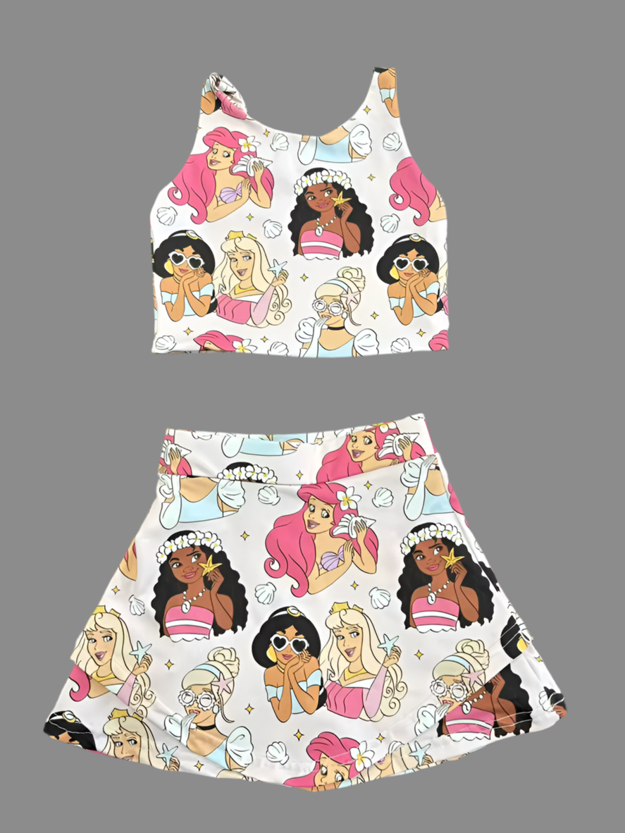 Summer Vibes Princess Athletic Set - READY TO SHIP