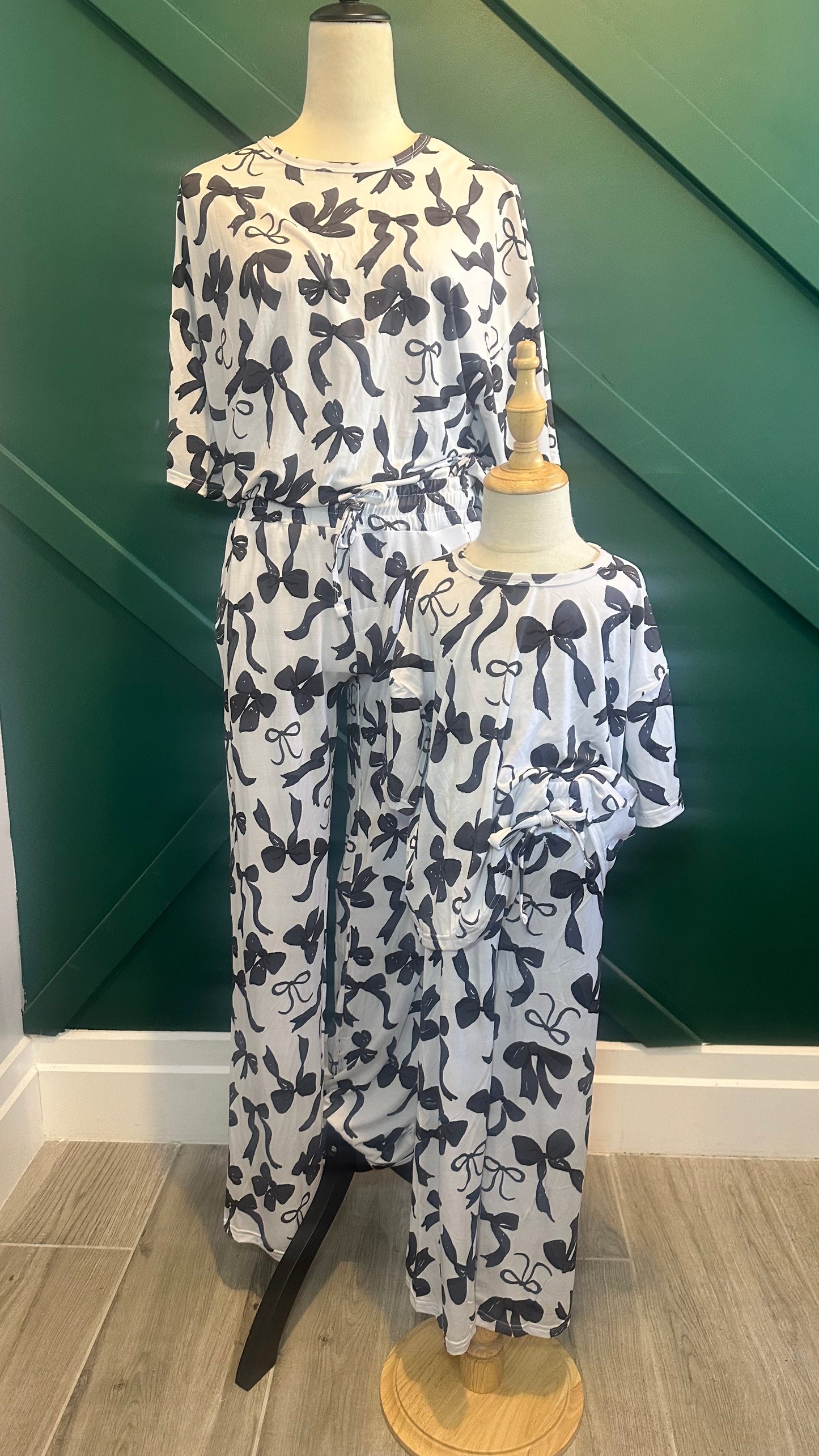 Demure Bows - Kids 2Piece Pants Set