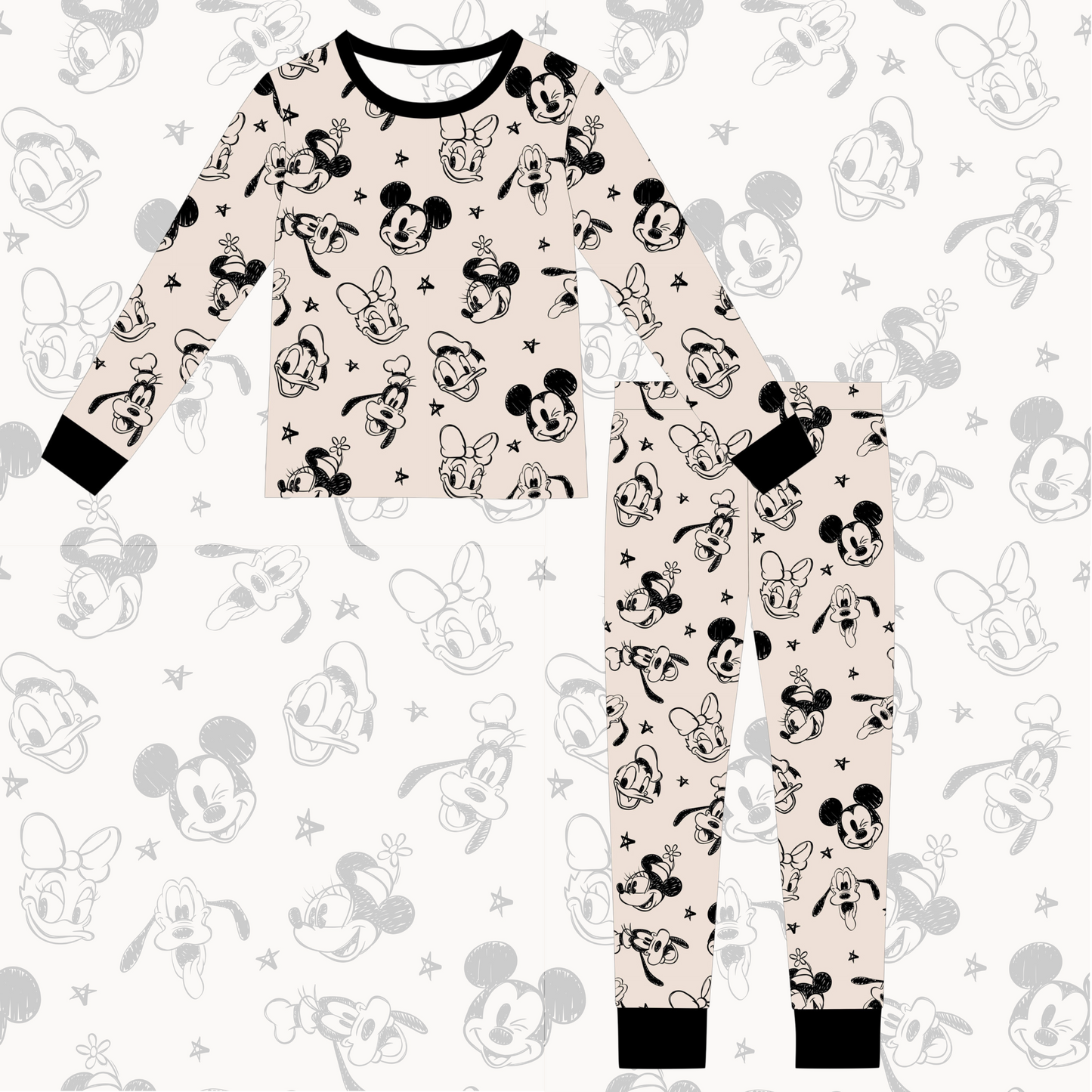 Neutral Retro Magical Characters- Loungewear - Ready To Ship
