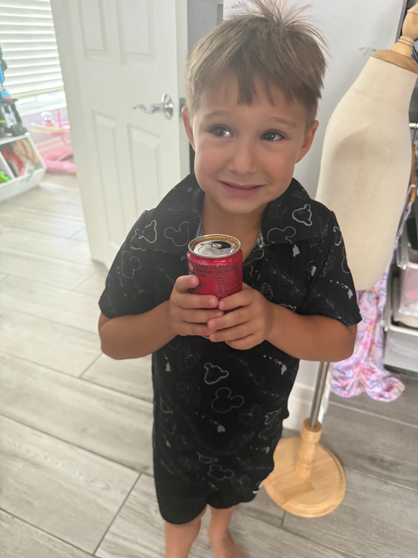 Tropical Mouse - Kid's Collared Shirt
