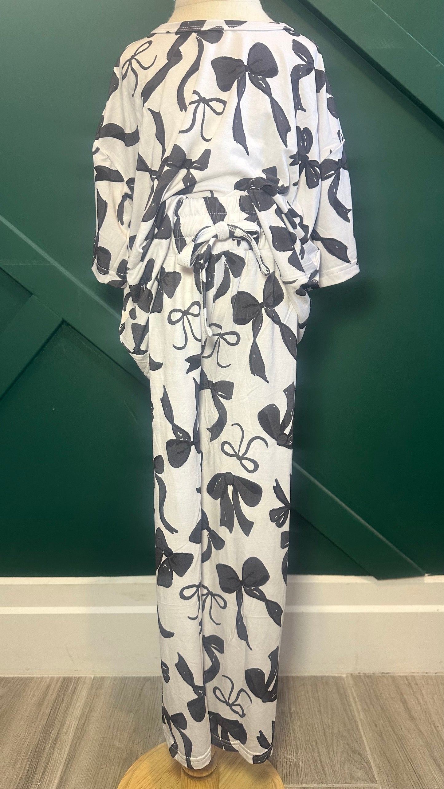 Demure Bows - Kids 2Piece Pants Set