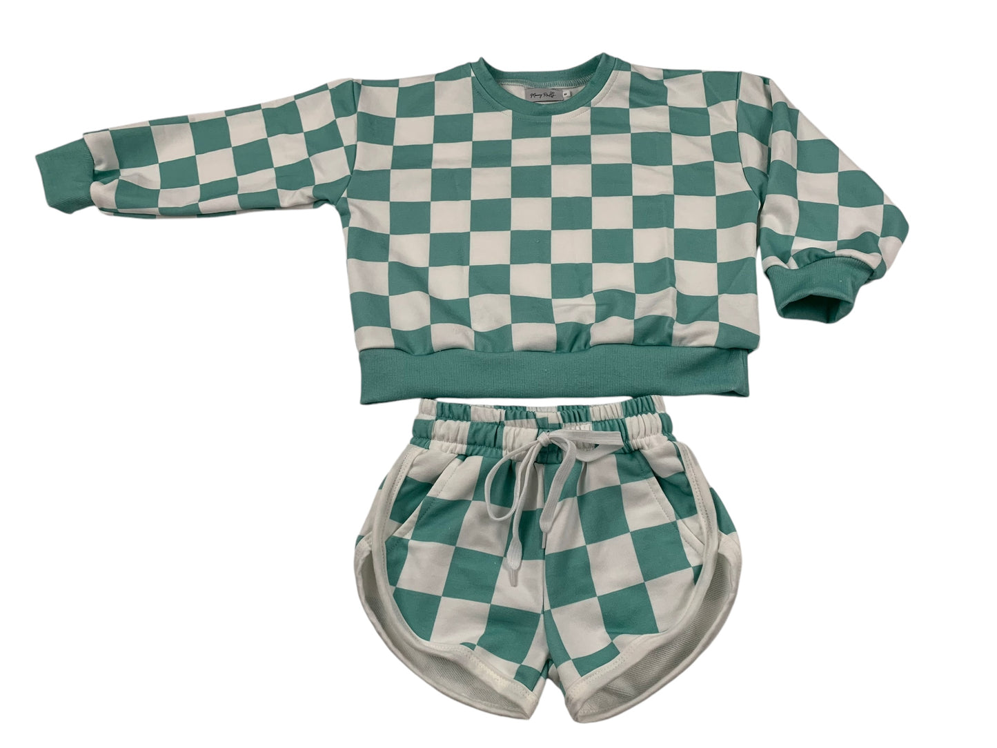 Checkered Sweater + KID'S Shorts Set