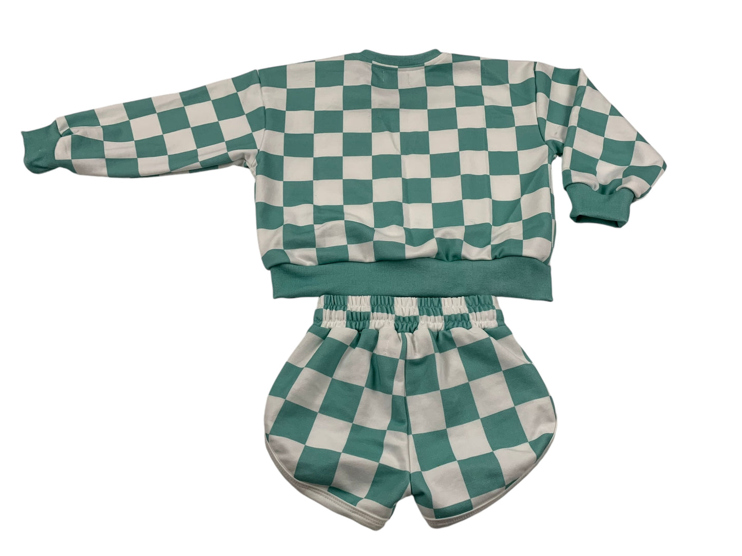 Checkered Sweater + KID'S Shorts Set