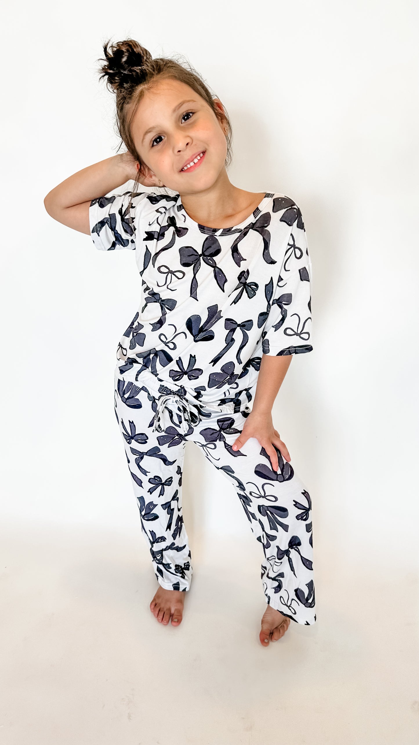 Demure Bows - Kids 2Piece Pants Set