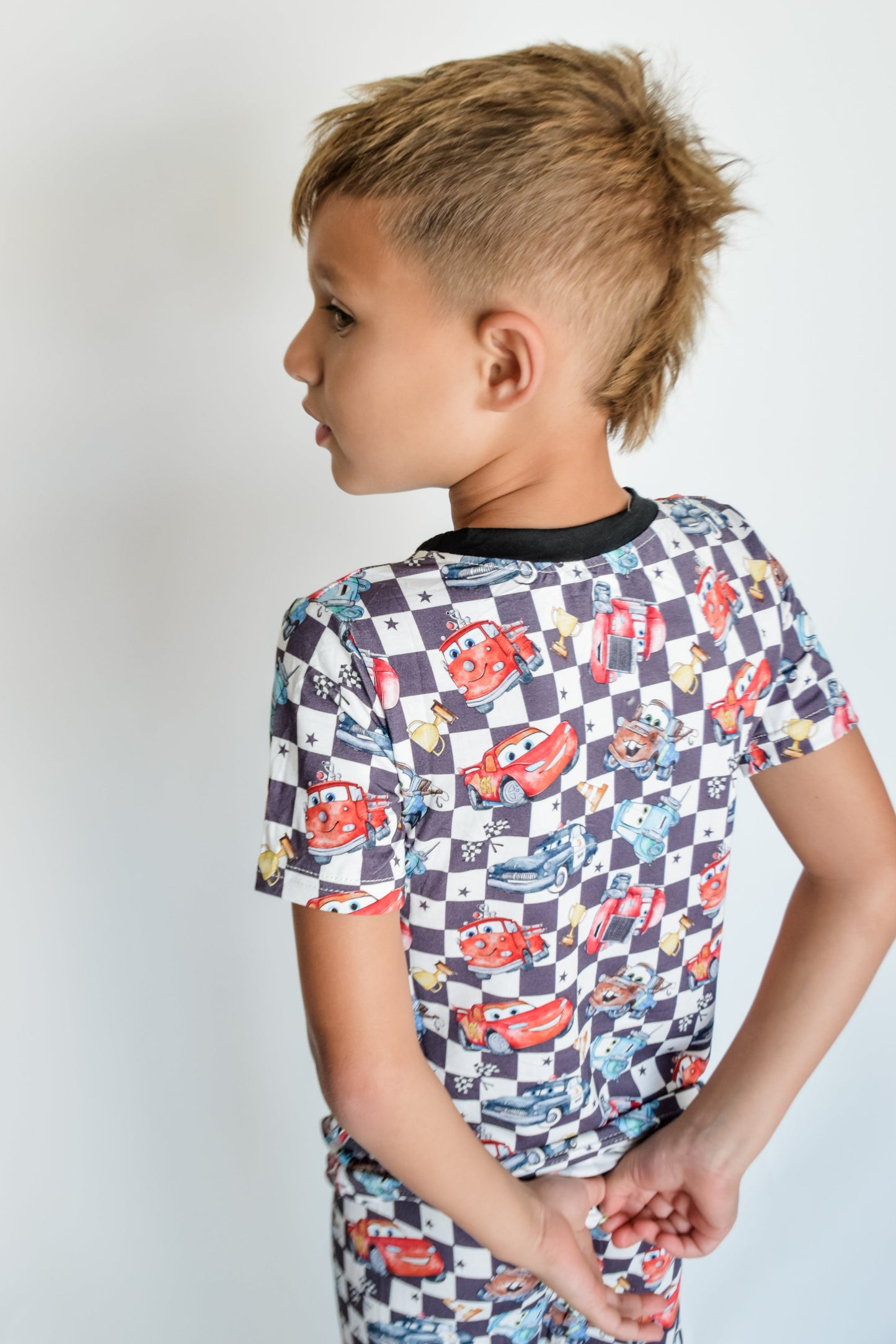 Short Sleeve Watercolor Cars- Loungewear - Ready To Ship