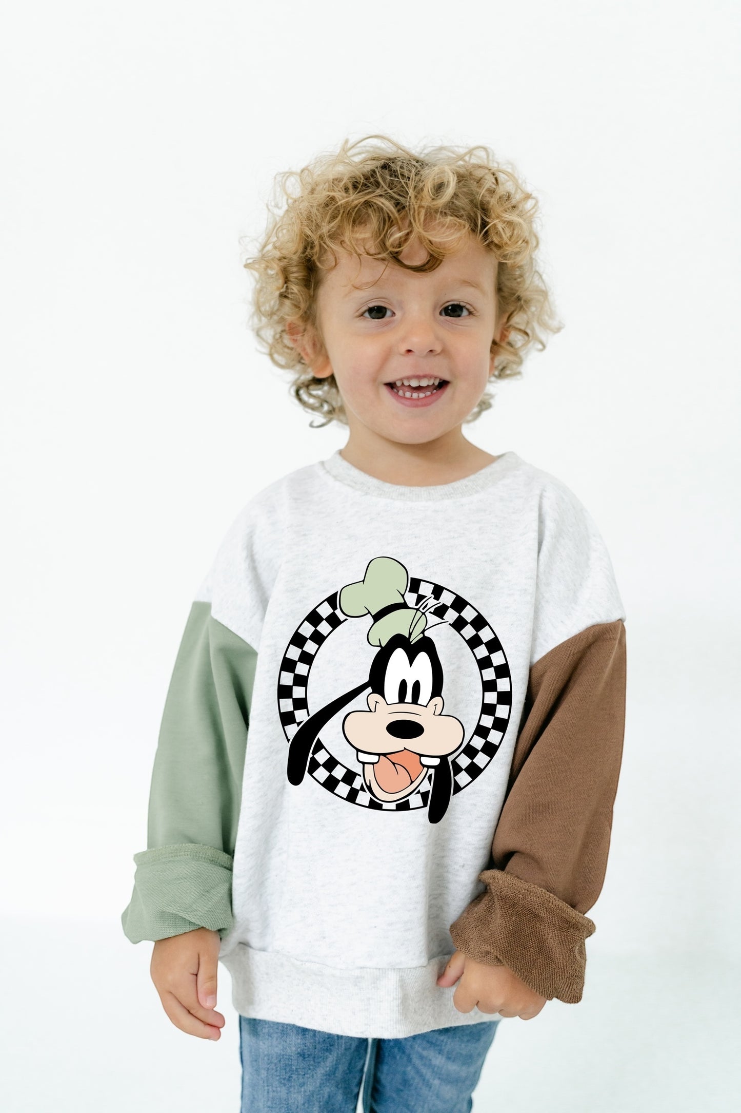 Color Block Toddler's Crewneck Sweater