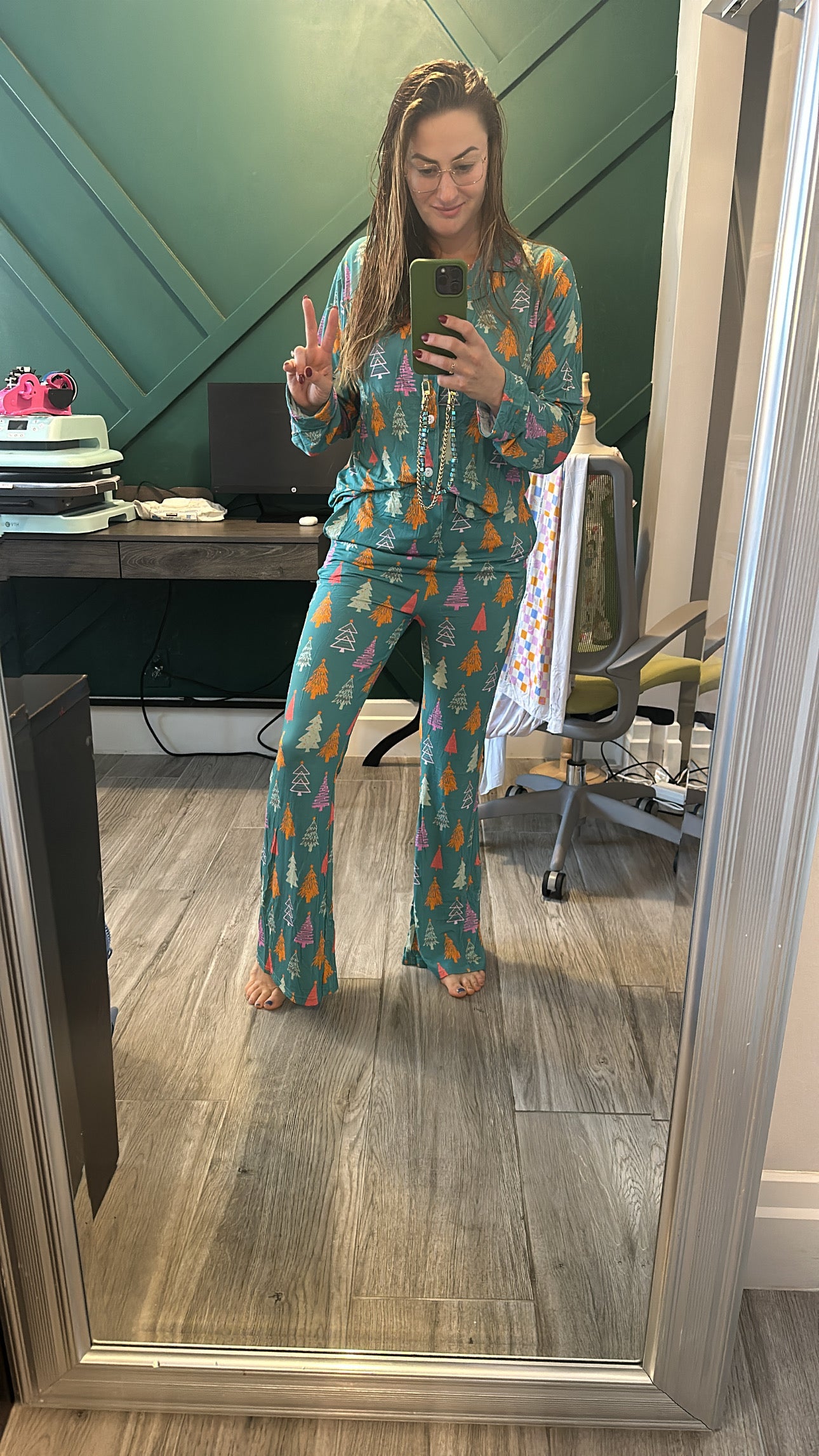 Colorful Trees- ADULT Long Sleeve Flare Set