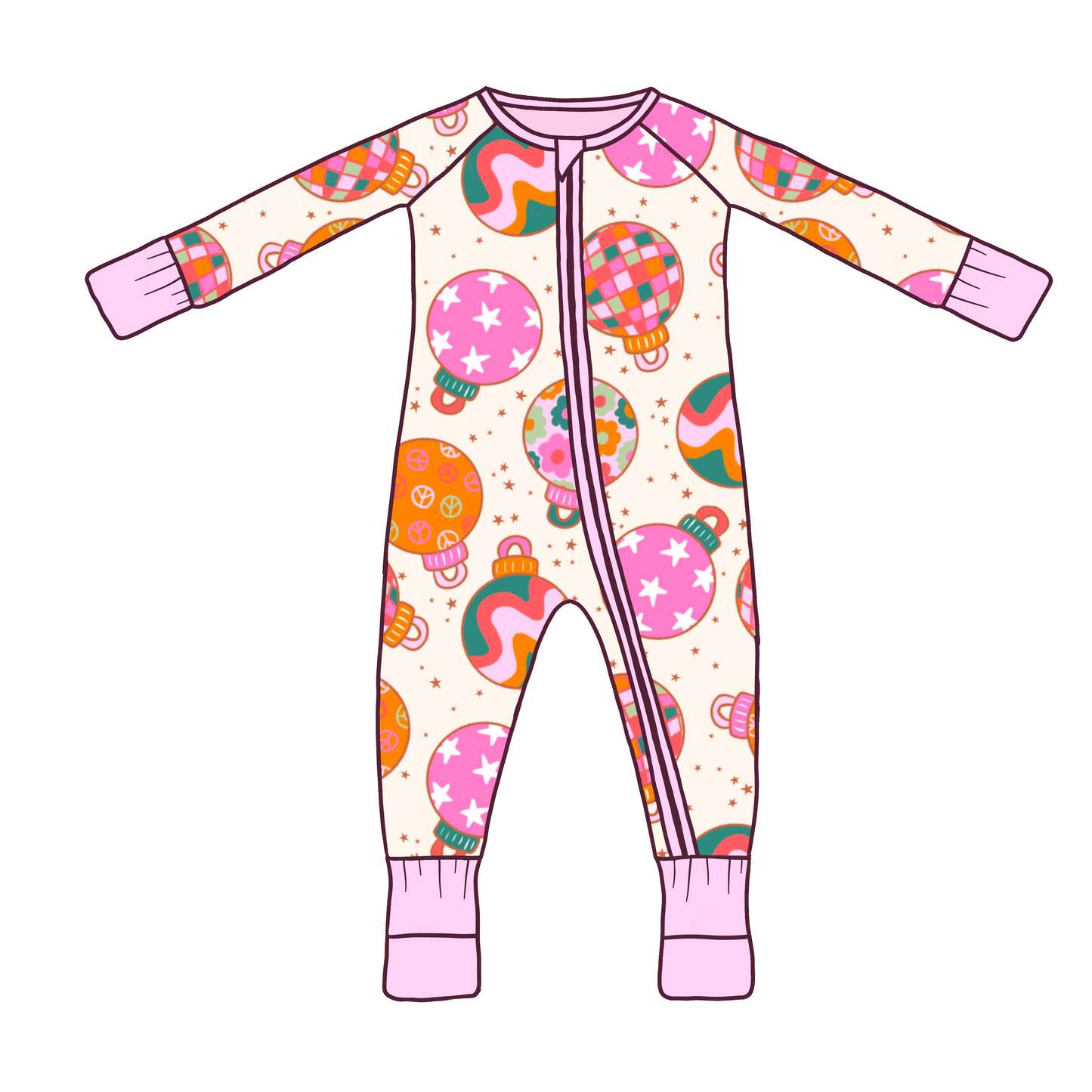 Bright Ornament Family Pajamas - Onesie