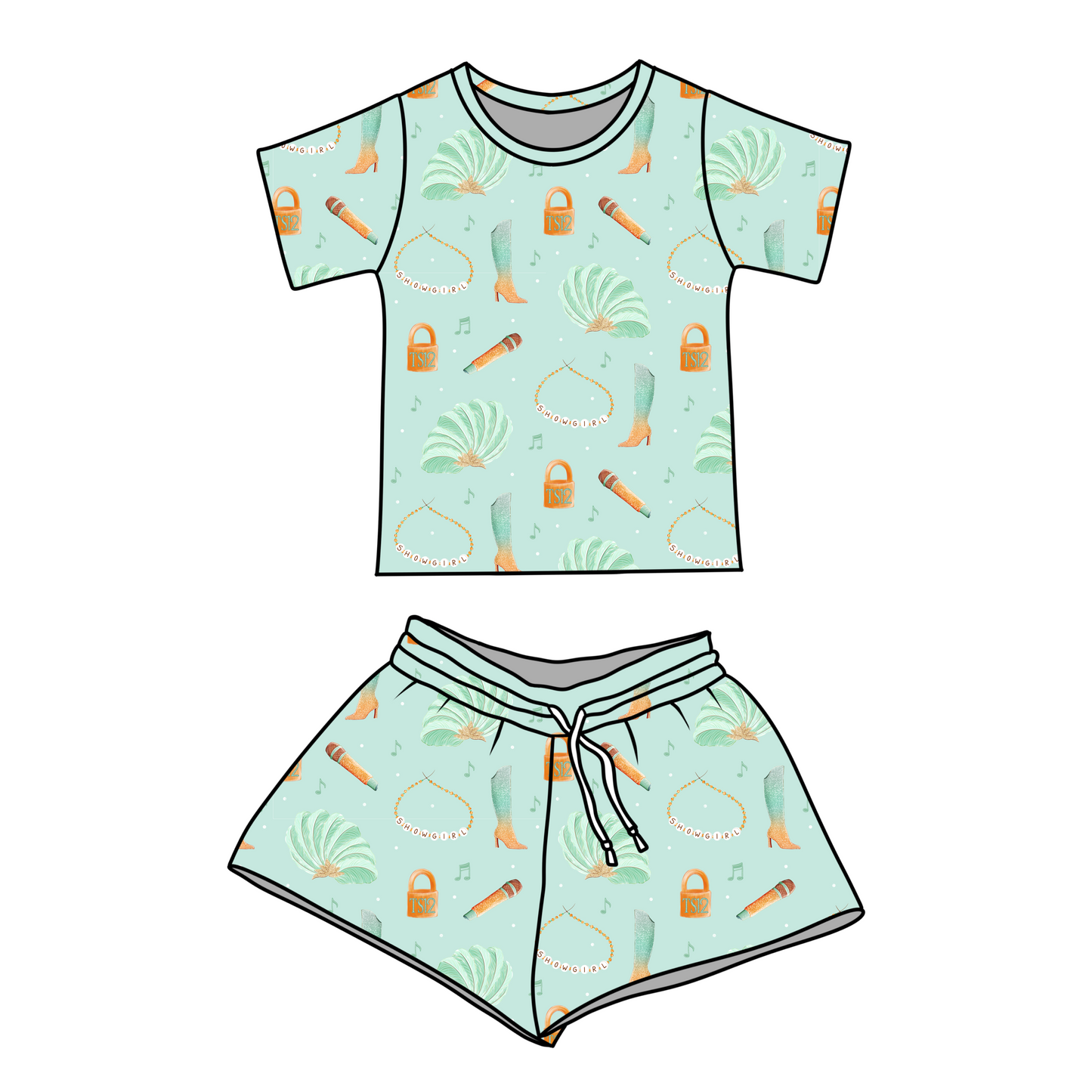SHOW GIRL ERA - KID'S SHORTS SET