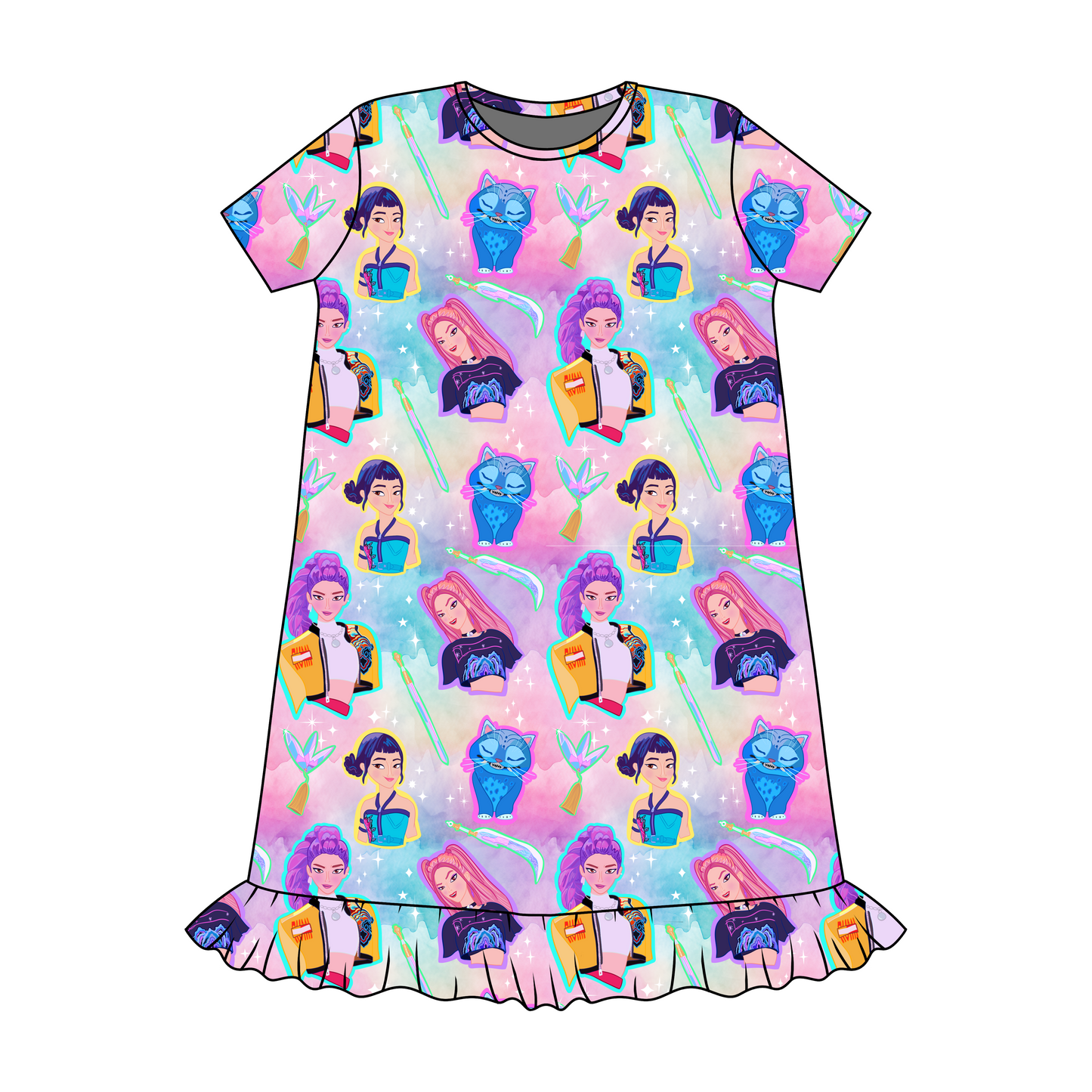 NEON K POP - KID'S NIGHT GOWN