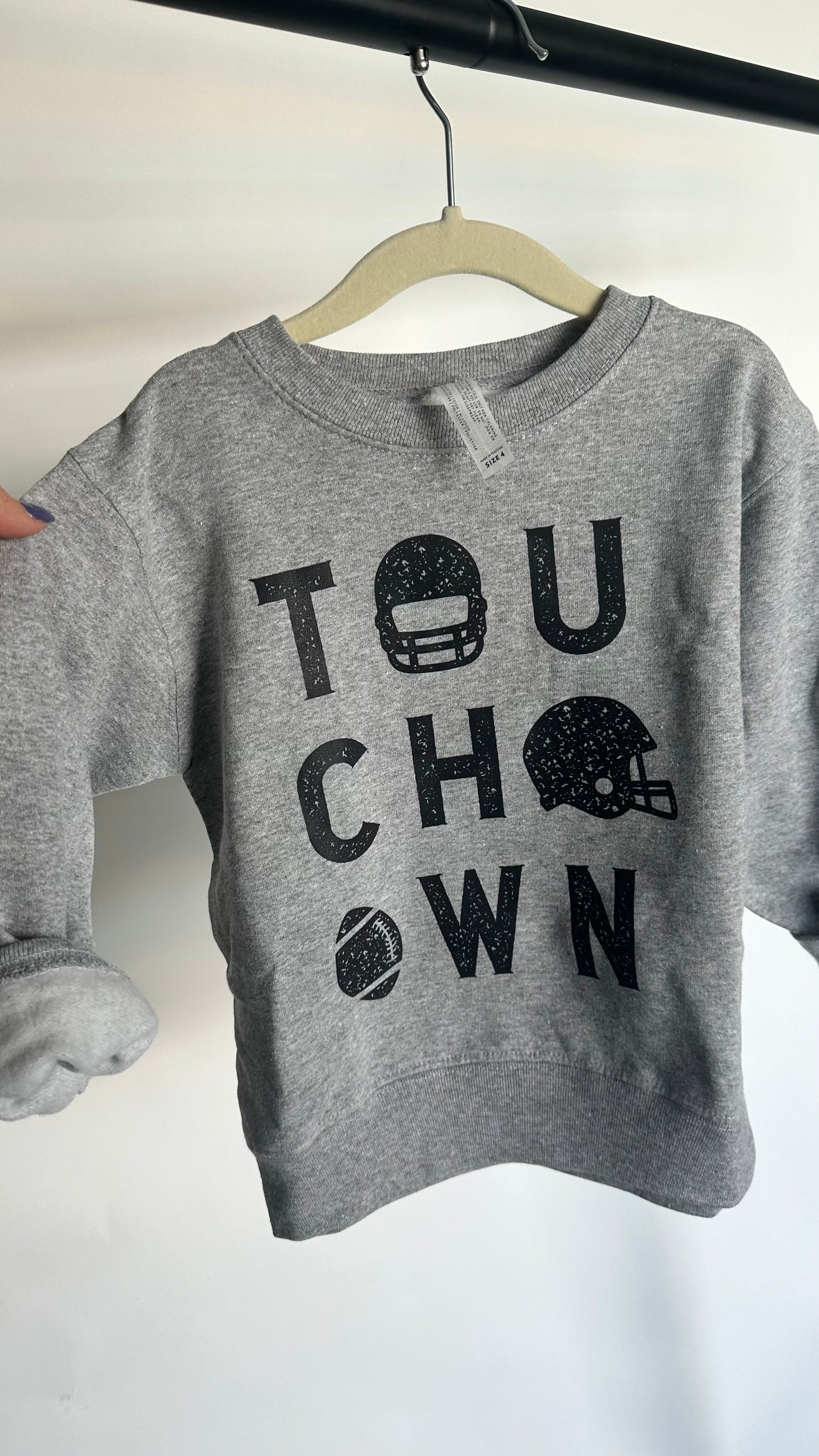 SALE - Touchdown - Toddler Crewneck Sweater size 4T