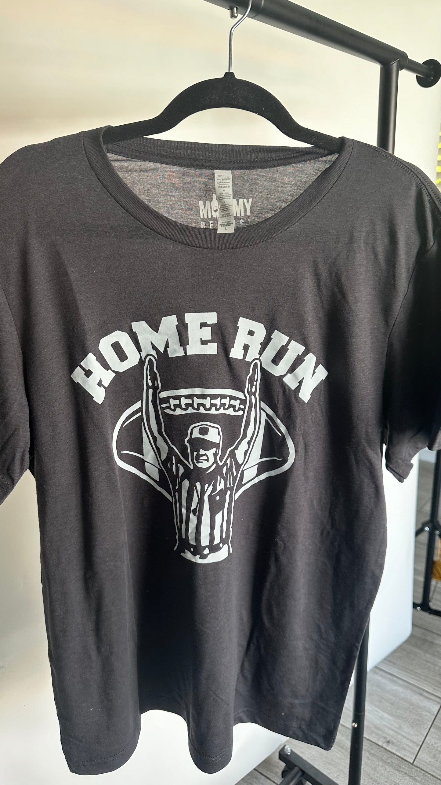 SALE - Homerun - Humerous Dark Grey Tee- Size Large