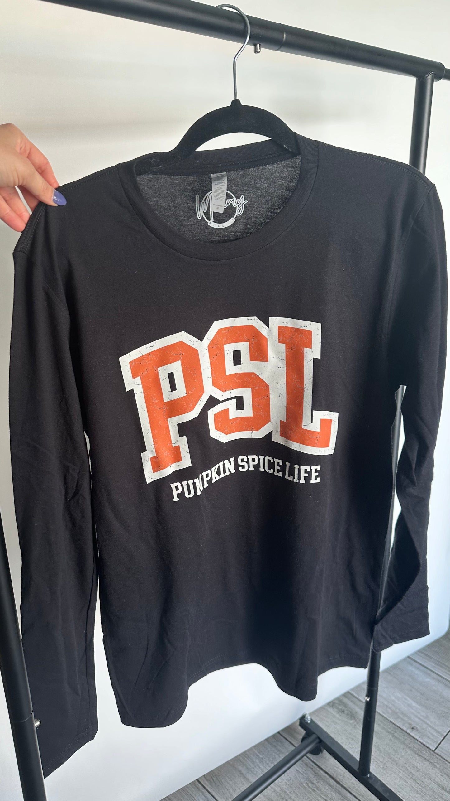 SALE - PSL (Pumpkin Spice Life) MEDIUM longsleeve tee