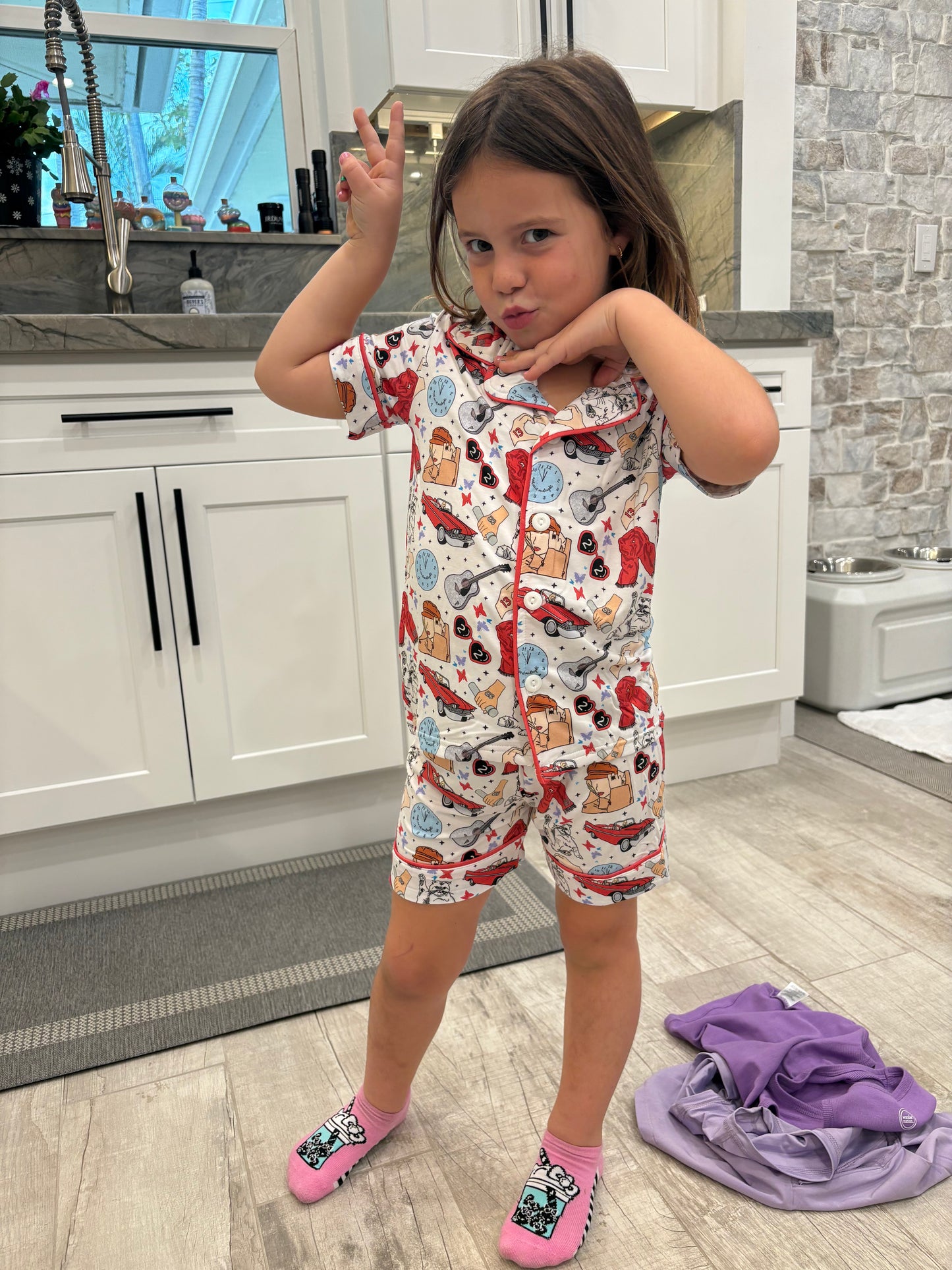 ***PRE-ORDER*** ALL TOO WELL Swift Loungewear - KIDS 2 Piece SHORTS Set
