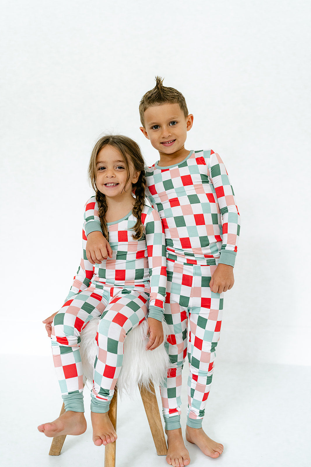 Merry Grid Loungewear - Kid's 2 Piece