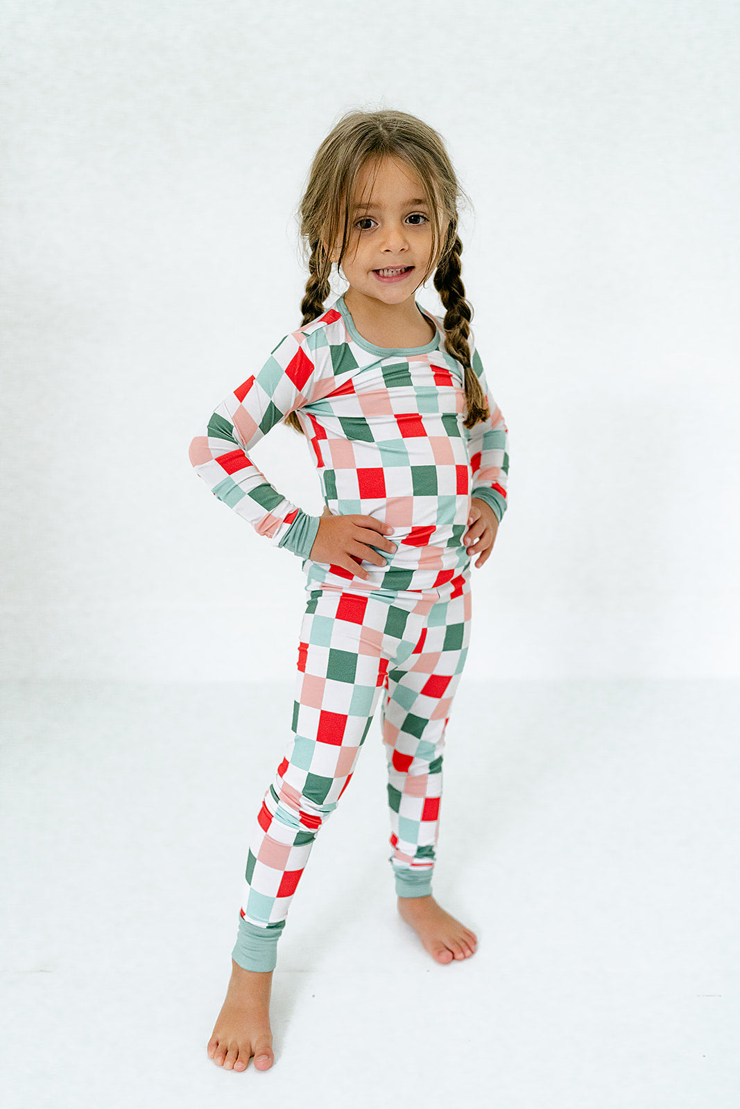 Merry Grid Loungewear - Kid's 2 Piece
