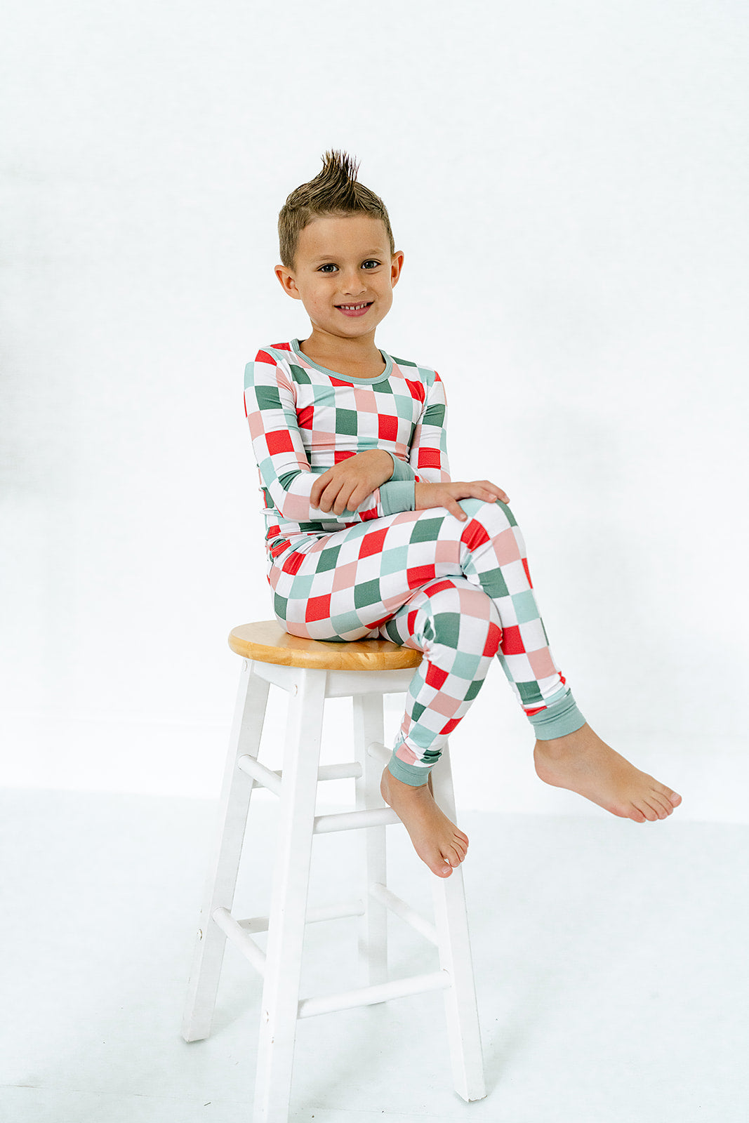 Merry Grid Loungewear - Kid's 2 Piece