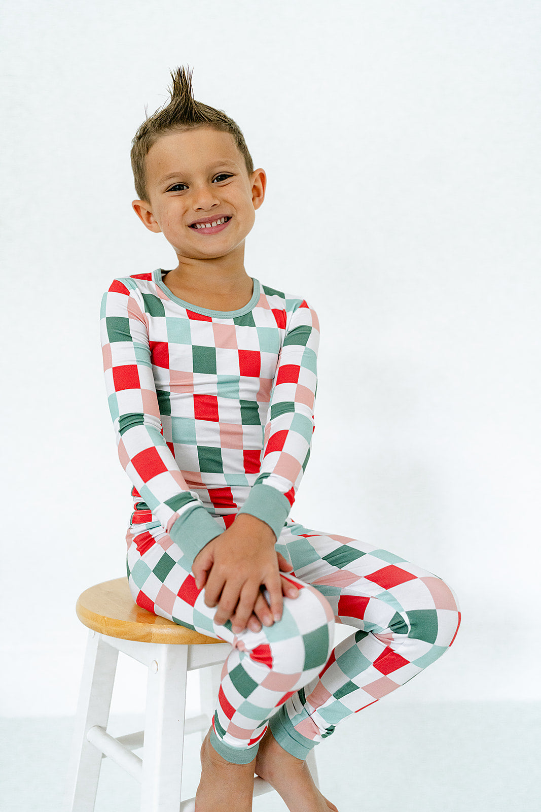 Merry Grid Loungewear - Kid's 2 Piece
