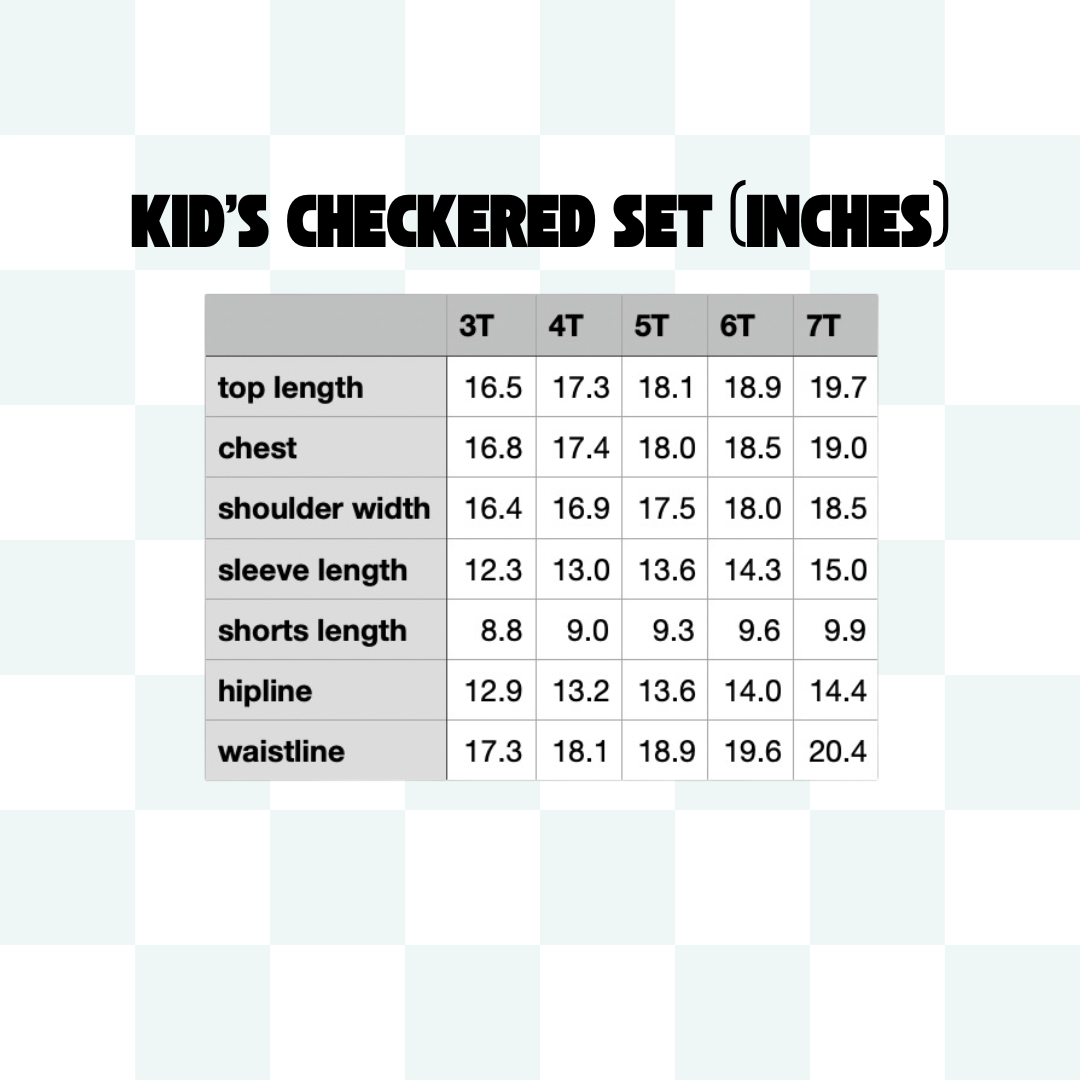 Checkered Sweater + KID'S Shorts Set