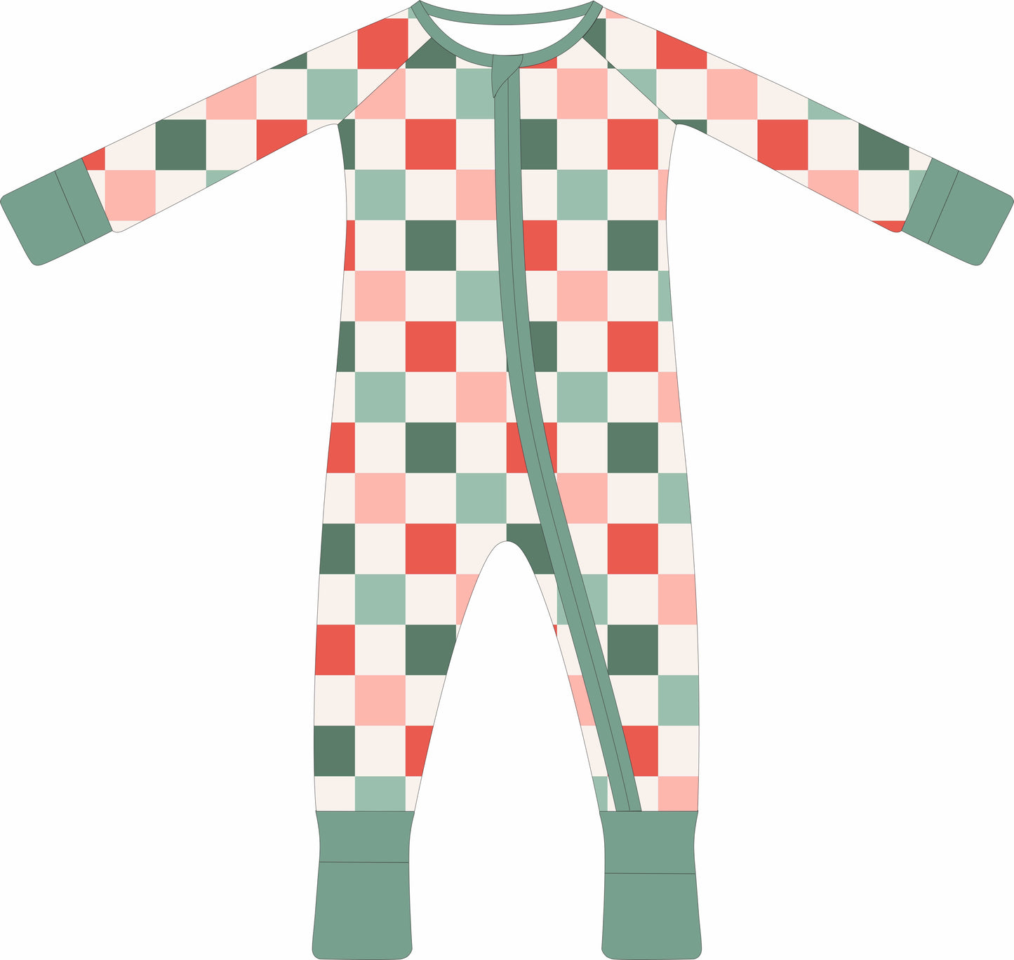Merry Grid Loungewear - Onesie