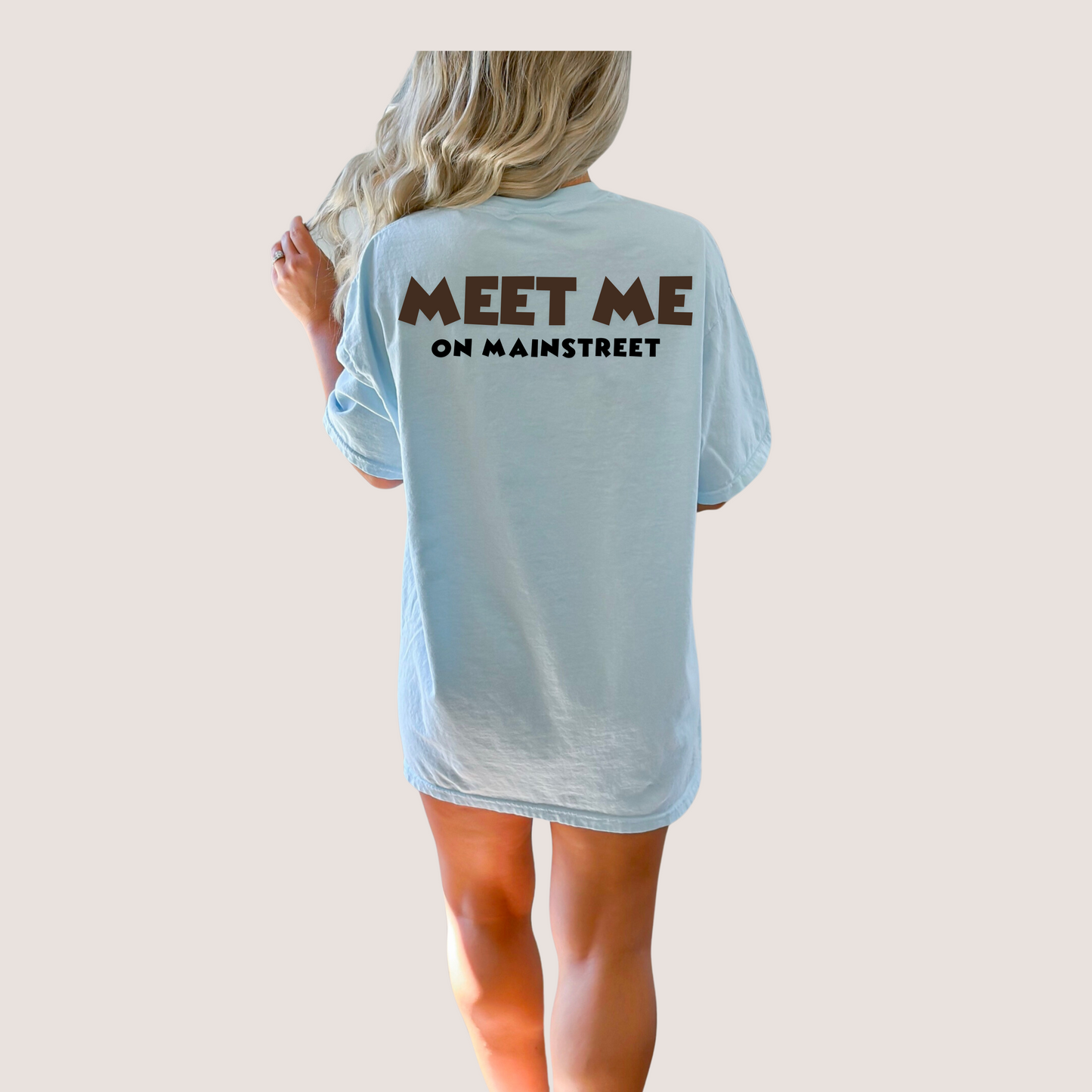 MAINSTREET CREW - CHAMBRAY TEE (CHOOSE YOUR CHARACTER)- ADULT