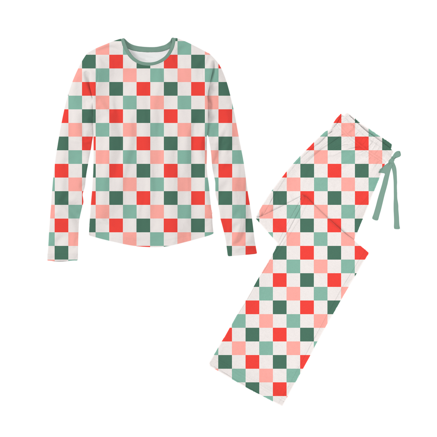 Merry Grid Loungewear - ADULT 2 Piece