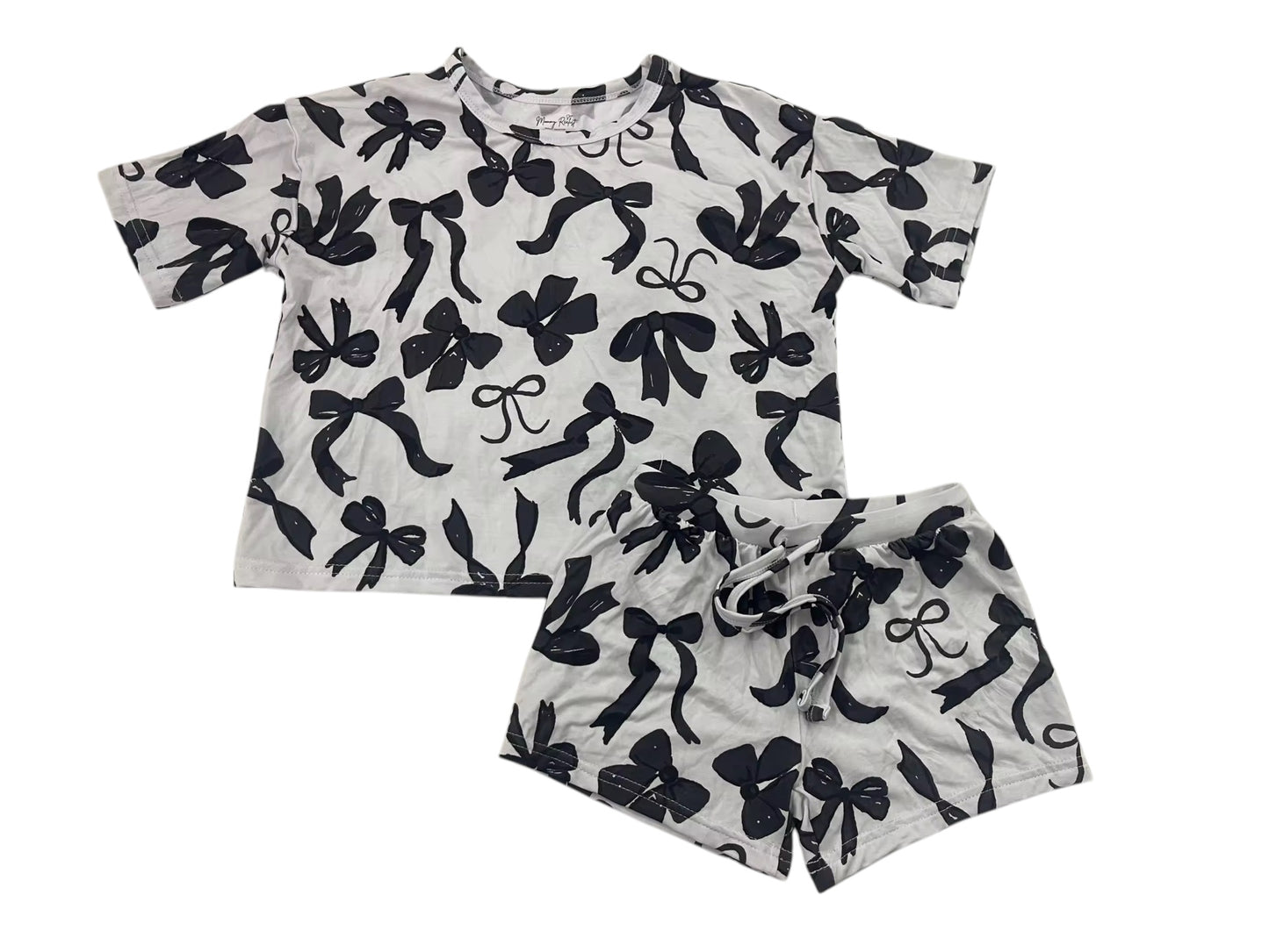 Demure Bows - Kids 2Piece SHORTS Set