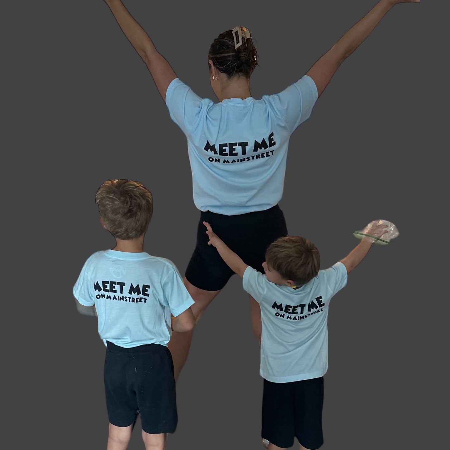 Meet Me On Main Street- Kid's Blue Tee (CHOOSE YOUR CHARACTER)