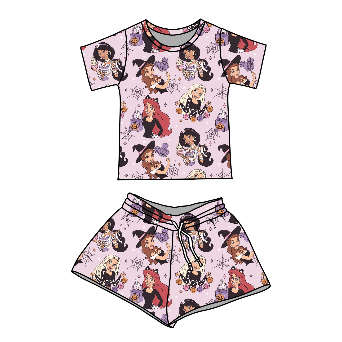 *** PRE-ORDER *** HALLOWEEN PRINCESS JAMMIES - SHORTS SET