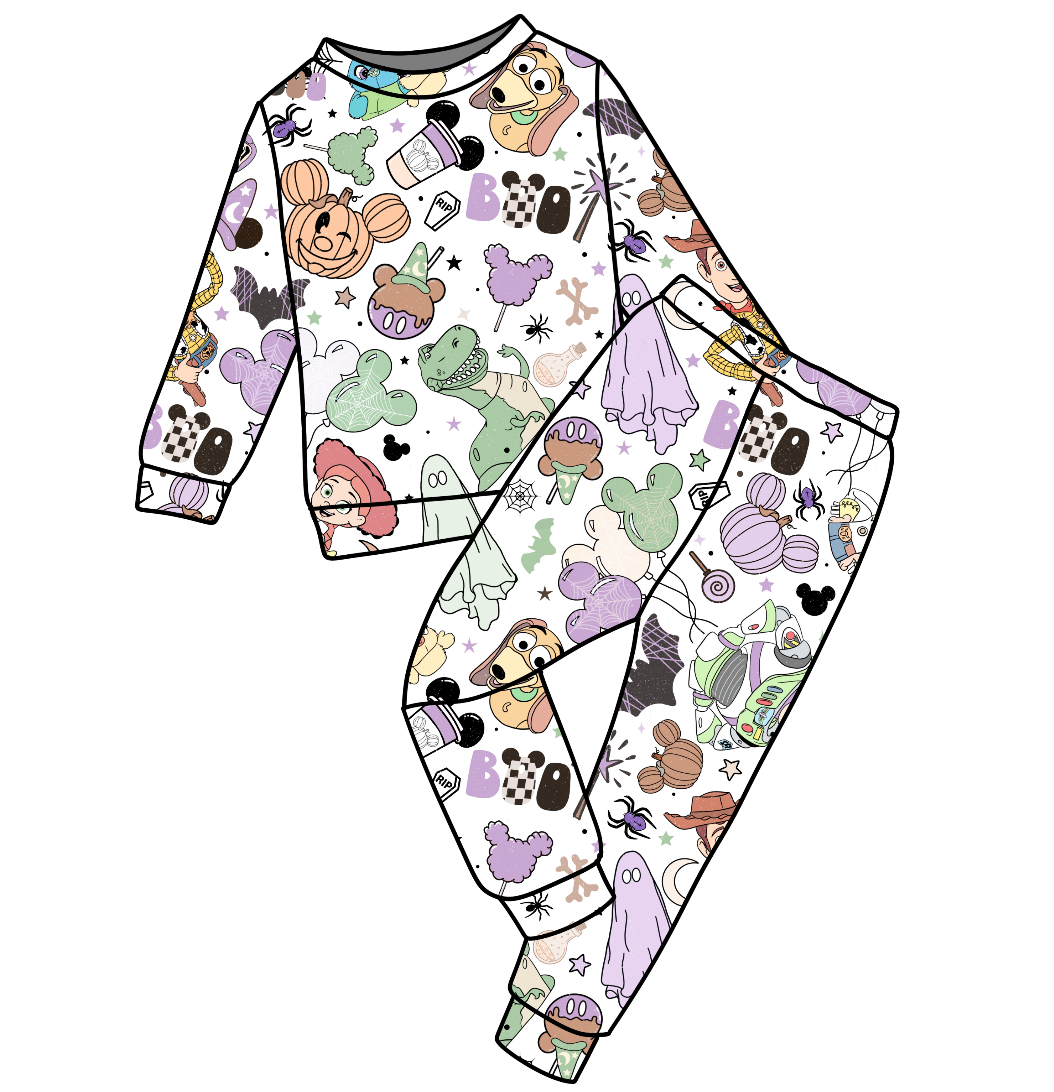 *** PRE-ORDER *** SPOOKY TOY STORY- WHITE JOGGER SET