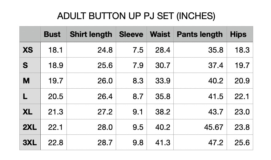 *** PRE-ORDER *** HOLIDAY HUNTRXX- Button Up Adult Set