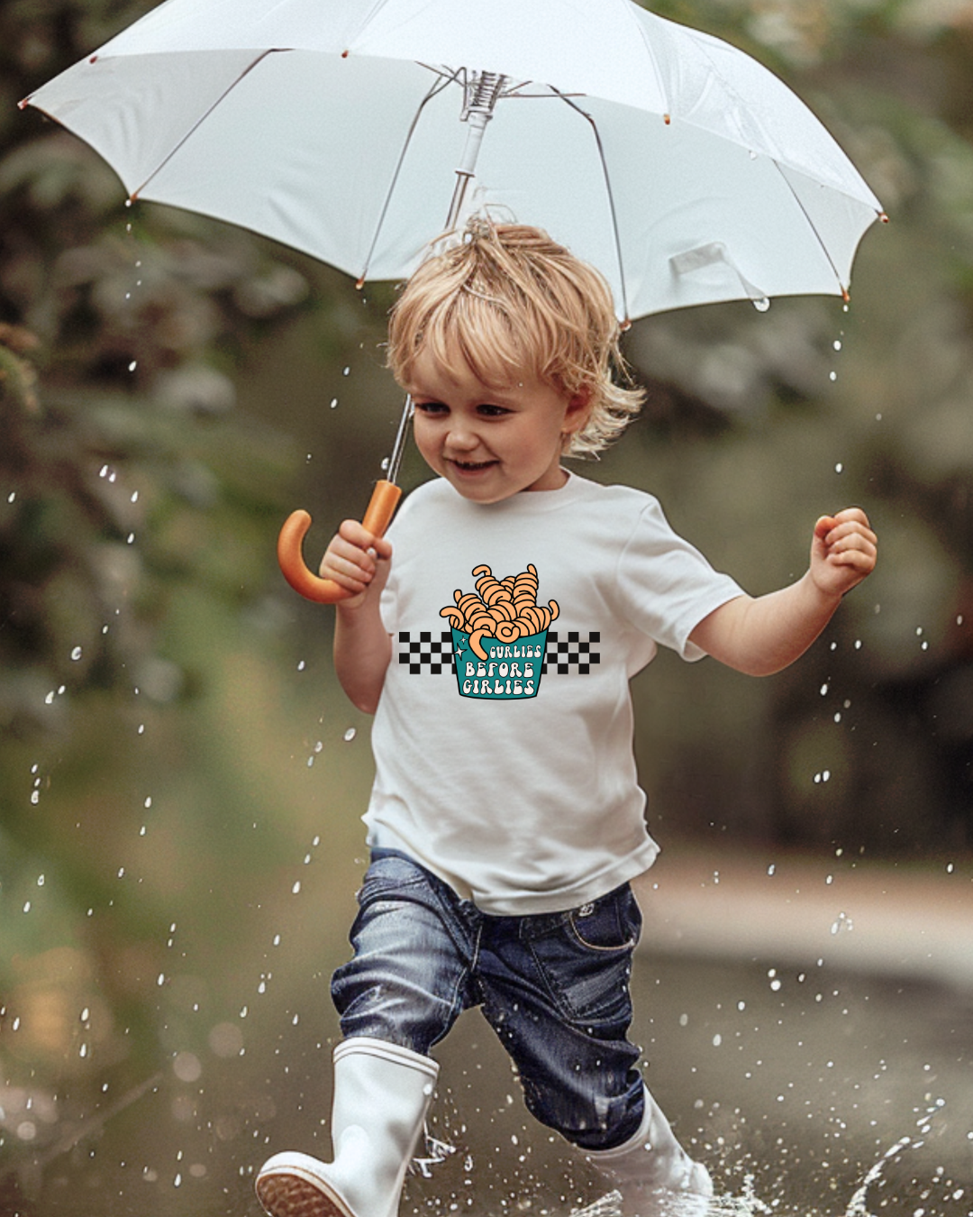 Curlies before Girlies - Kid's Tee