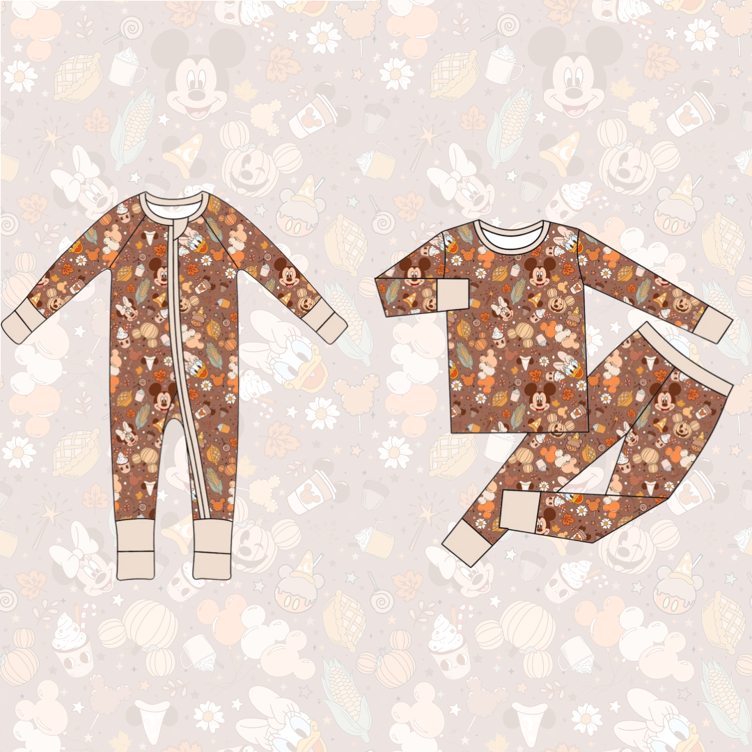Fall Themed Loungewear - Onesie + 2 Piece