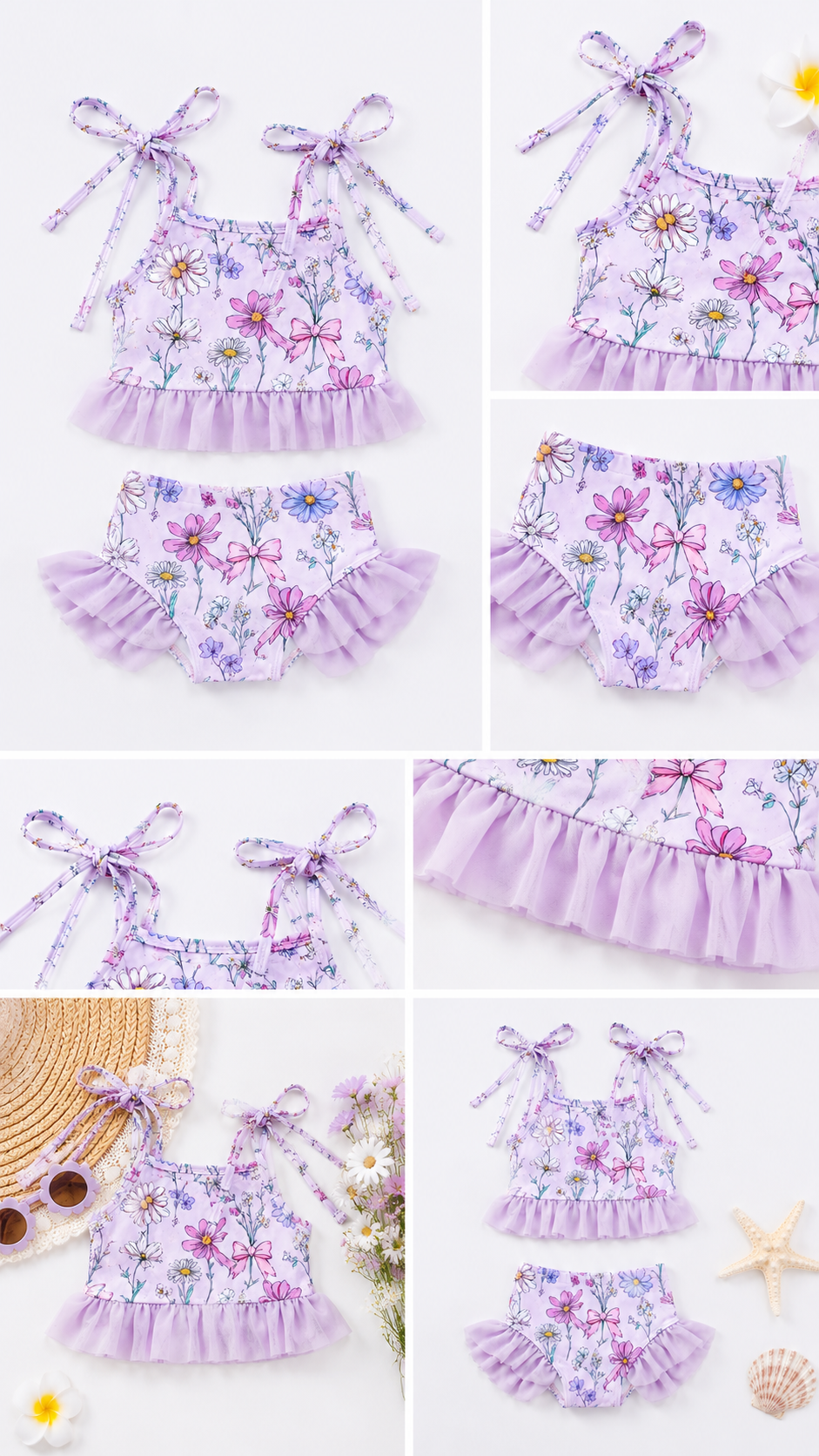 Lavender Lace Kid's Two Piece Swim