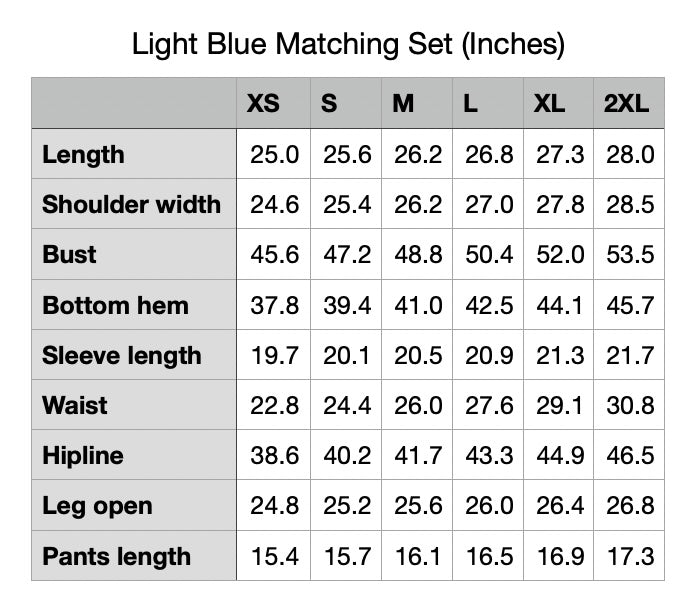 GOLDEN - Light Blue Terry Cloth Adult Sets