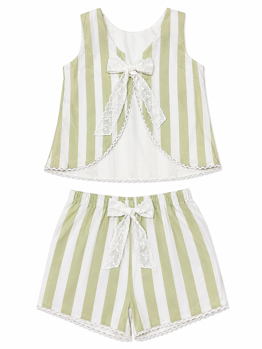 Linen Lace Two Piece Set