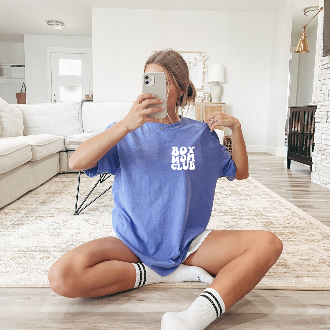 Boy Mom Club - FloBlue Tee