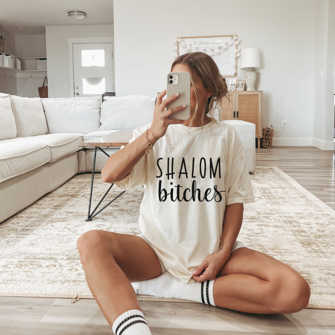 SHALOM BITCHES- Ivory Tee
