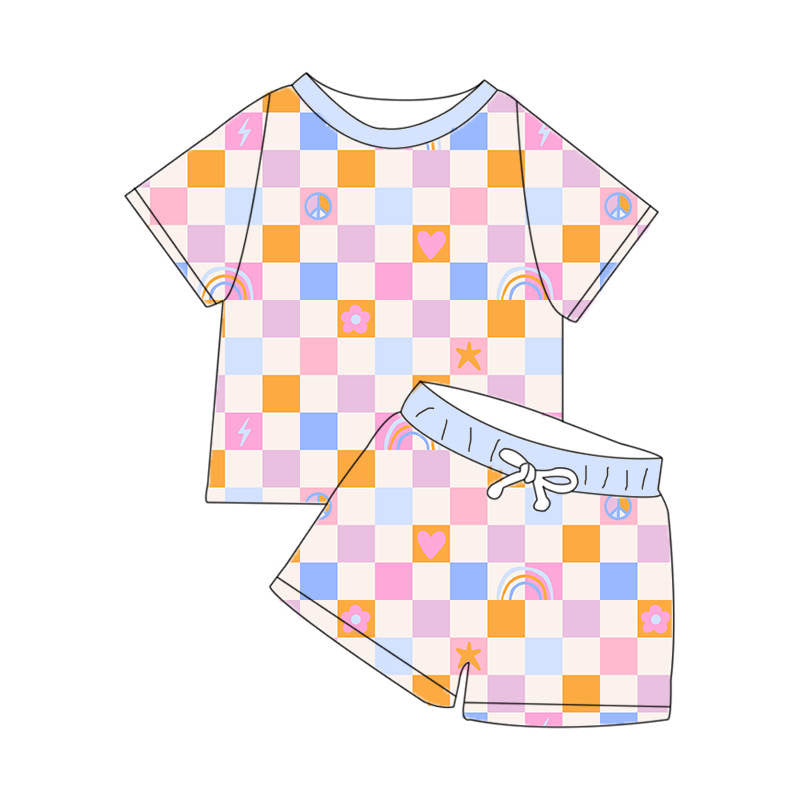 Groovy Loungewear - 2 Piece Shorts Set - READY TO SHIP