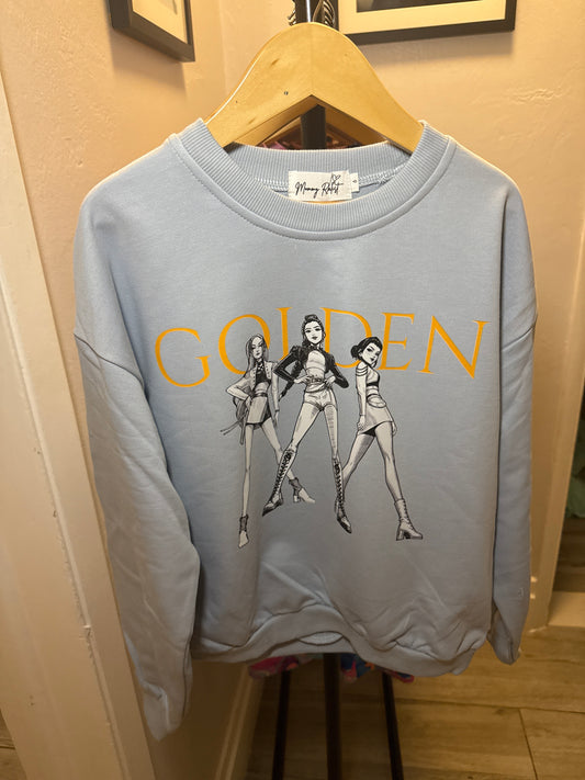 GOLDEN Light Blue Terry Cloth Kid's Set