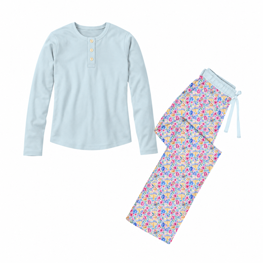 *** PRE-ORDER *** BLOOM & BRIGHT - ADULT- SOLID TOP & DRAWSTRONG PANTS SET