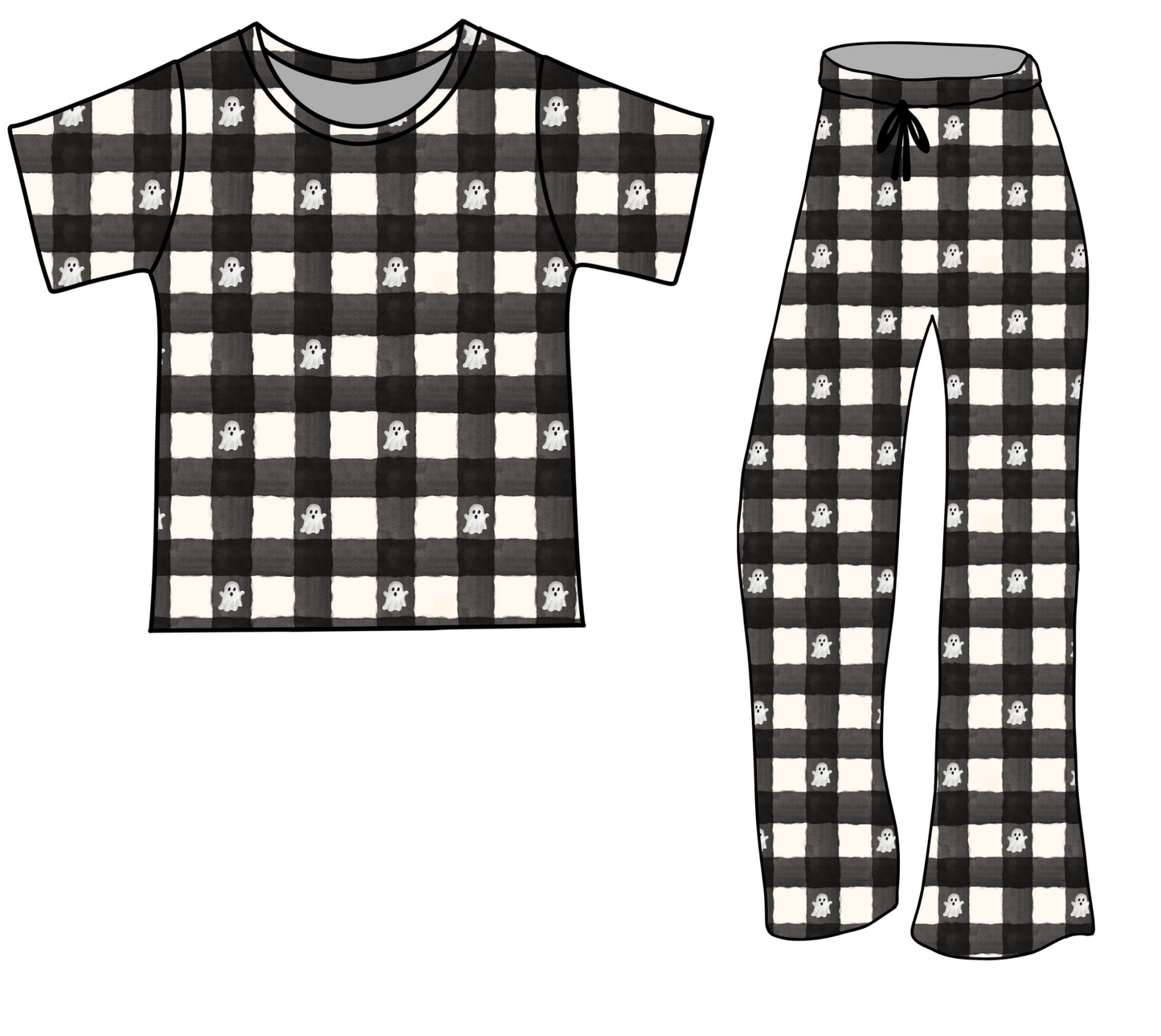 *** PRE-ORDER *** LITTLE GHOSTS  TEE/DRAWSTRING SET