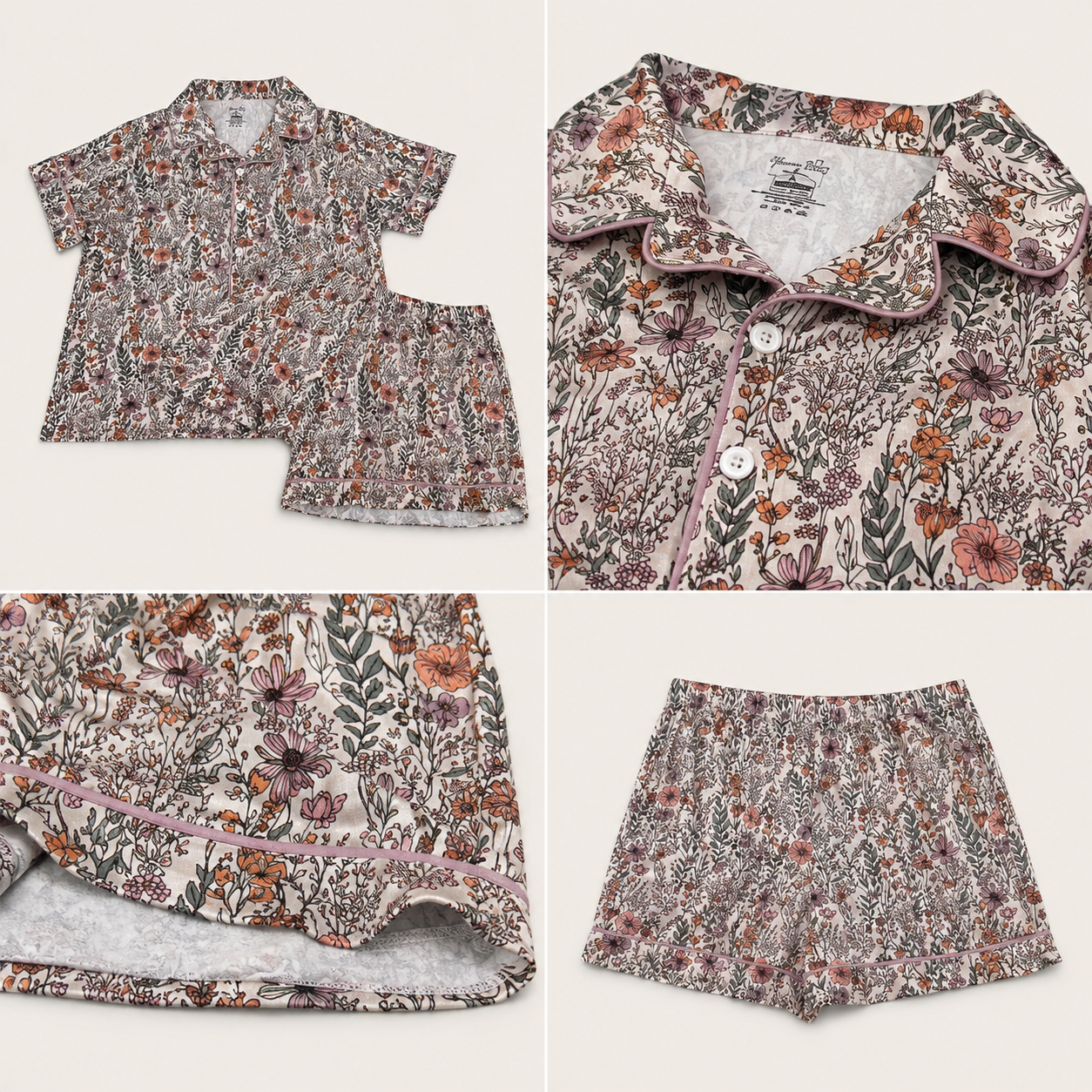 ***PRE-ORDER *** Purple Floral - PAJAMA SHORTS SET