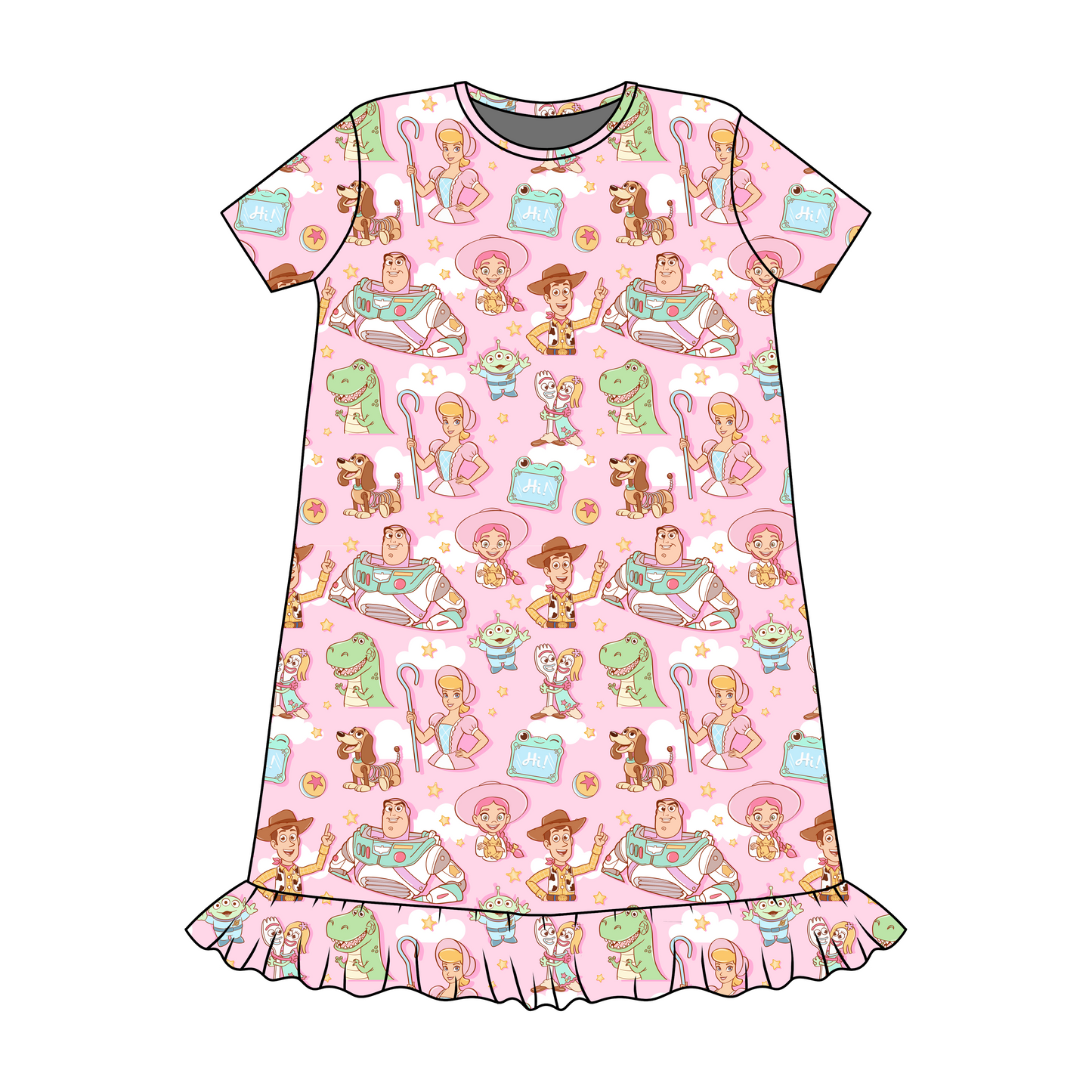 *** PRE-ORDER *** PINK TOY STORY -NIGHT GOWN