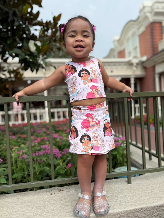 Summer Vibes Princess Athletic Set -  READY TO SHIP