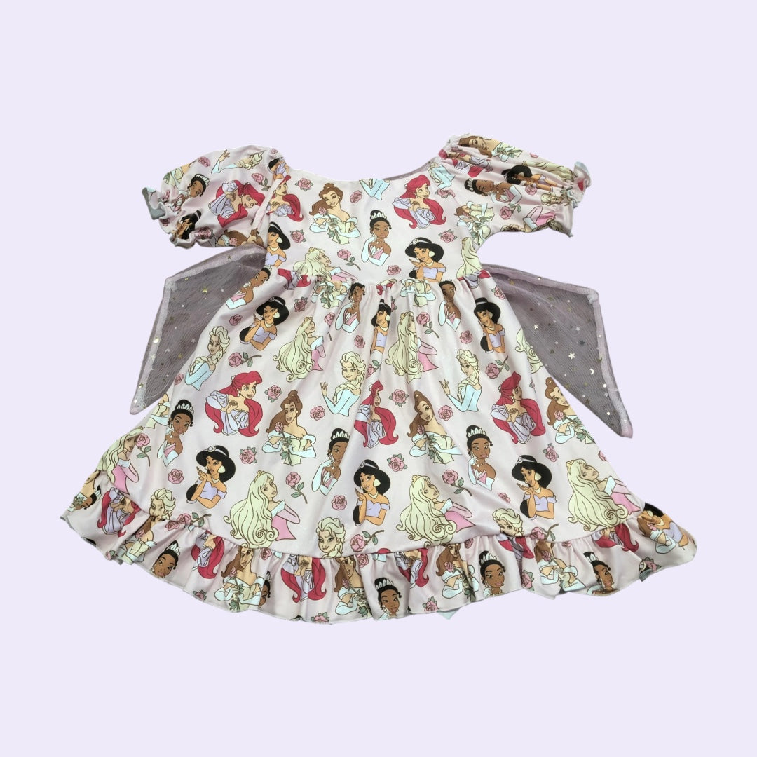 Princess Ruffle Dress With Bow