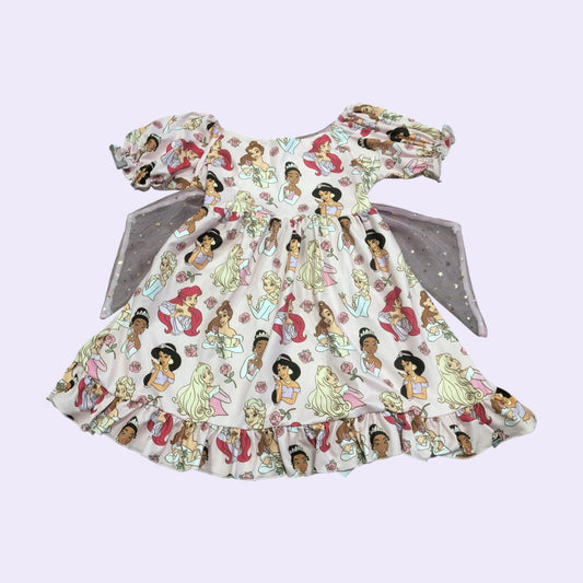 Princess Ruffle Dress With Bow