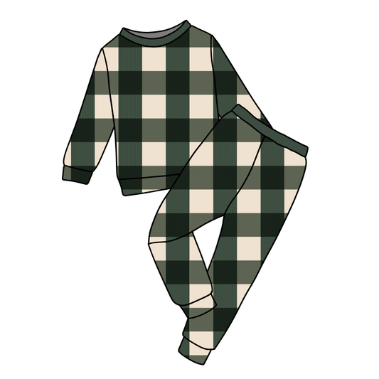 *** PRE-ORDER *** WINTER PINES PLAID - Kid's 2 Piece JOGGER SET
